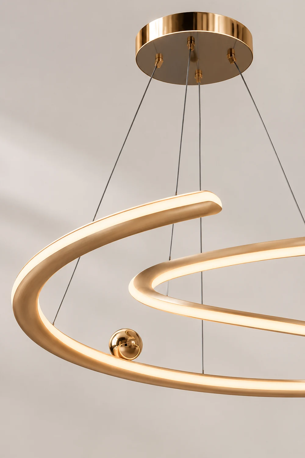 Minimalist Linear Metal Pendant Light,Gold - Lumpaz