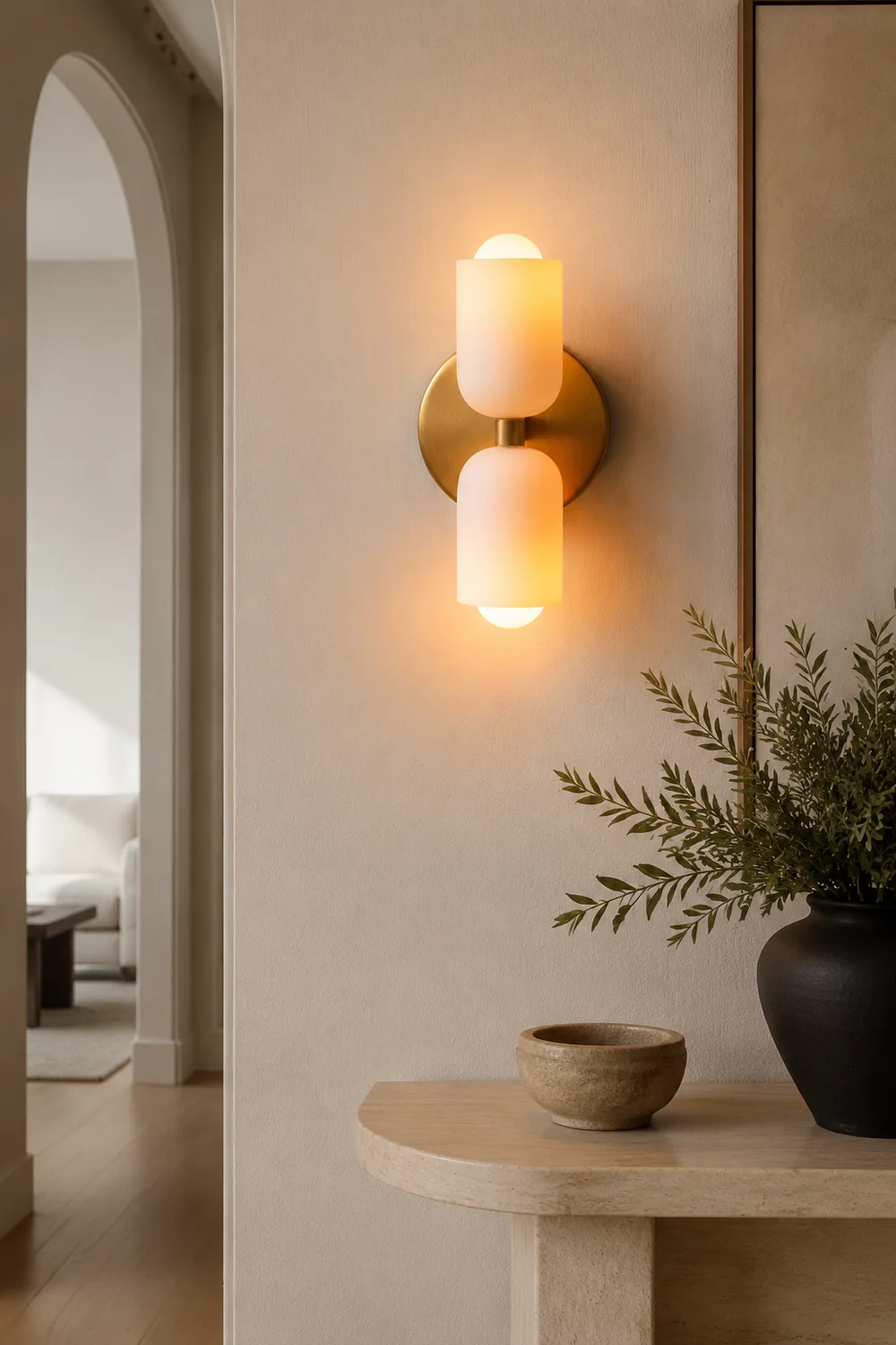 Morandi Modern LED Wall Lamp Gold Black Living Room Bedroom - Lumpaz