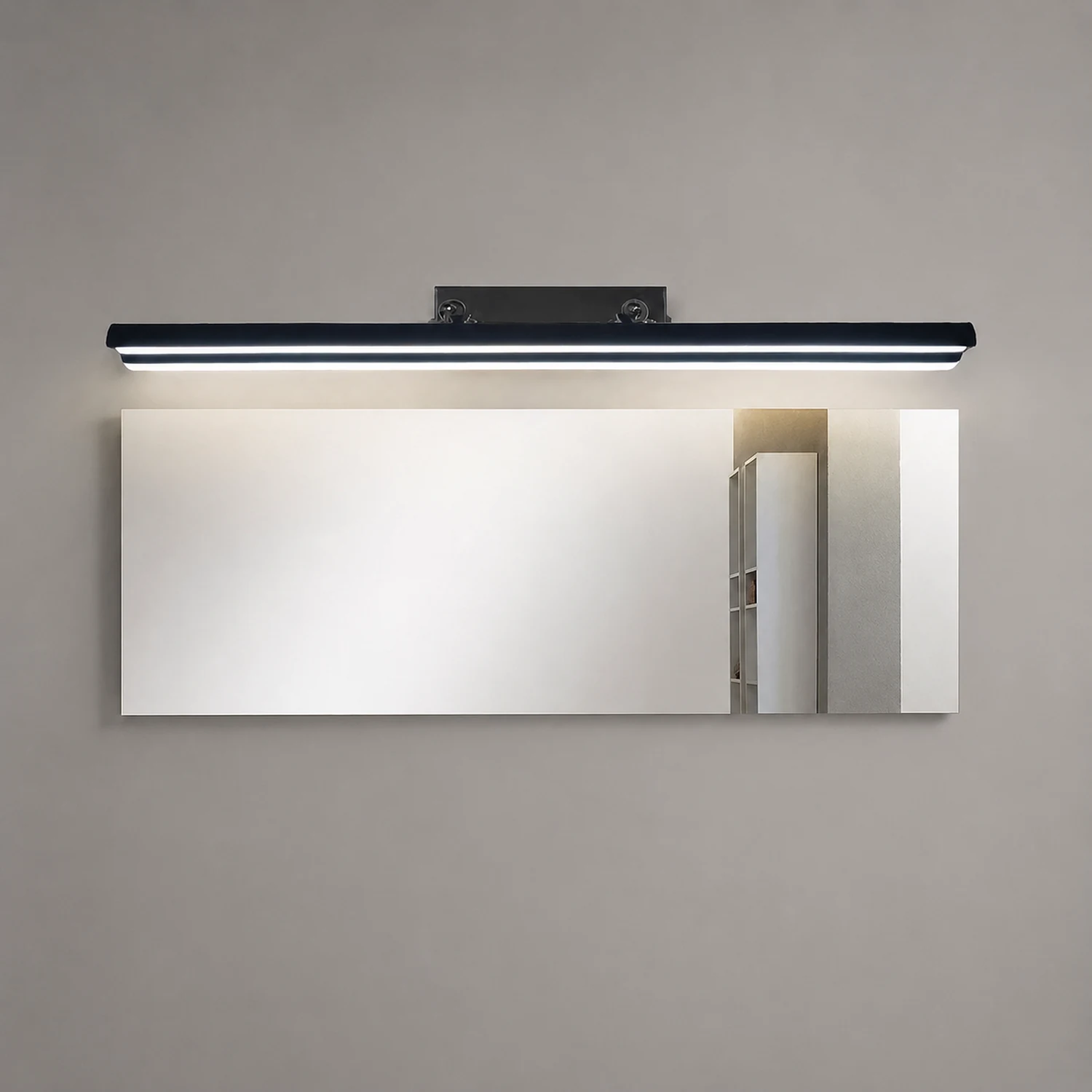 Edge Industrial Linear Metal/Acrylic Wall Lamp, Black - Lumpaz