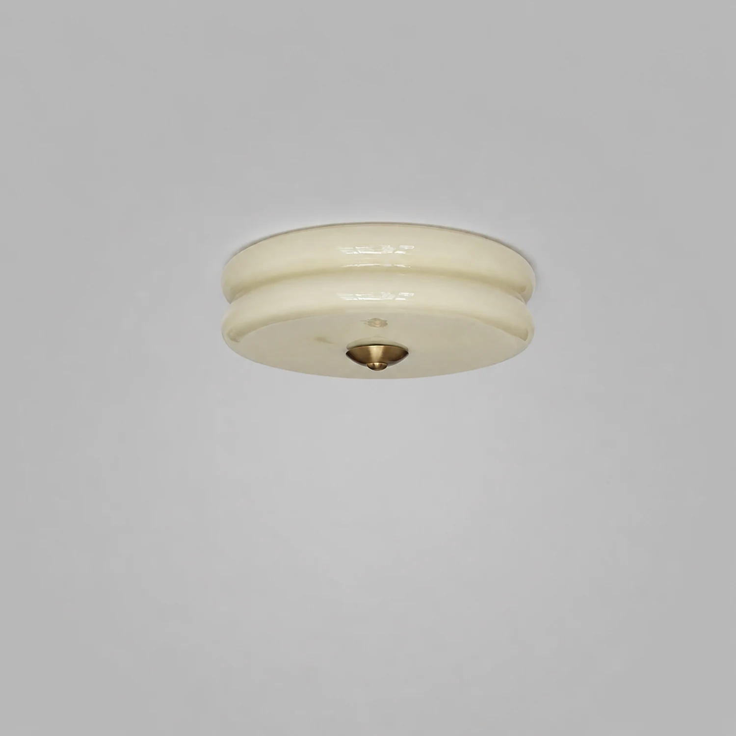 Morandi Modern Round Flush Mount Ceiling Light, White/Beige - Lumpaz