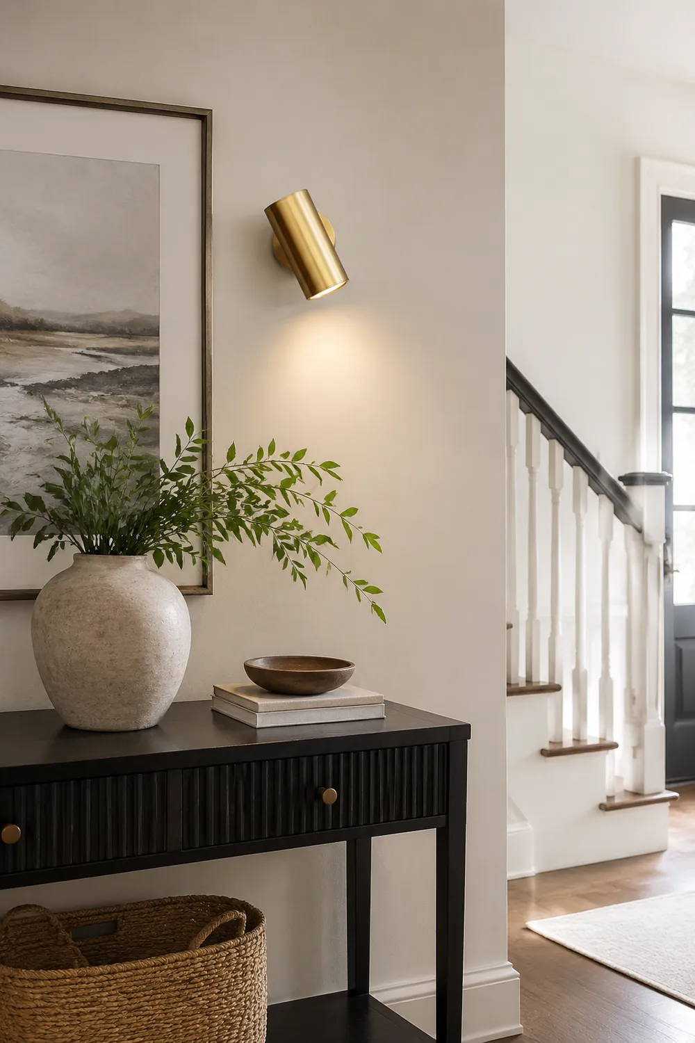 Freja Moden Spotlight Cylindrical Metal Wall Lamp, Gold/Black - Lumpaz