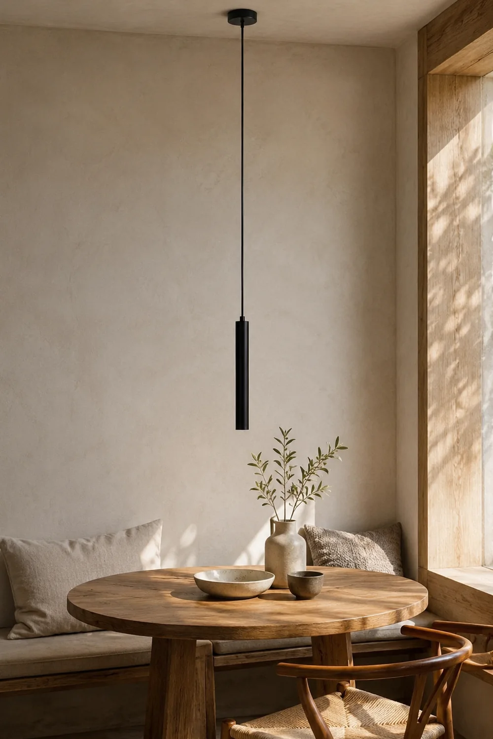 Sanna Minimalist LED Metal Pendant Light Black Living Room/Bedroom - Lumpaz