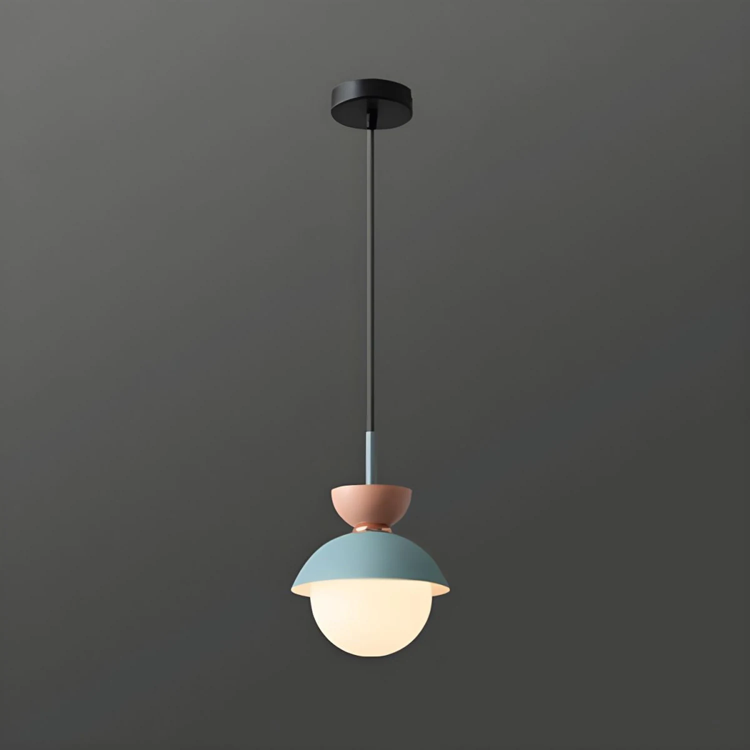 Cairns Nordic Metal Colorful Globe Pendant Light, Bedroom - Lumpaz