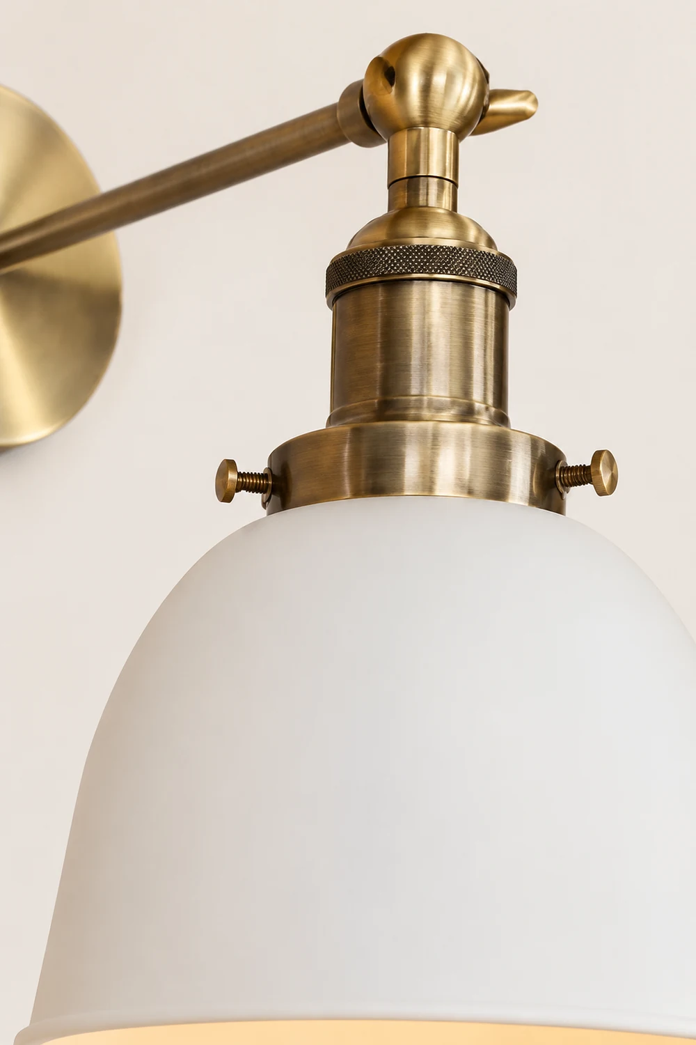 Brady Hanging Wall Lamp Retro/Vintage, Metal/LED, Black/White/Gray, Bedroom - Lumpaz