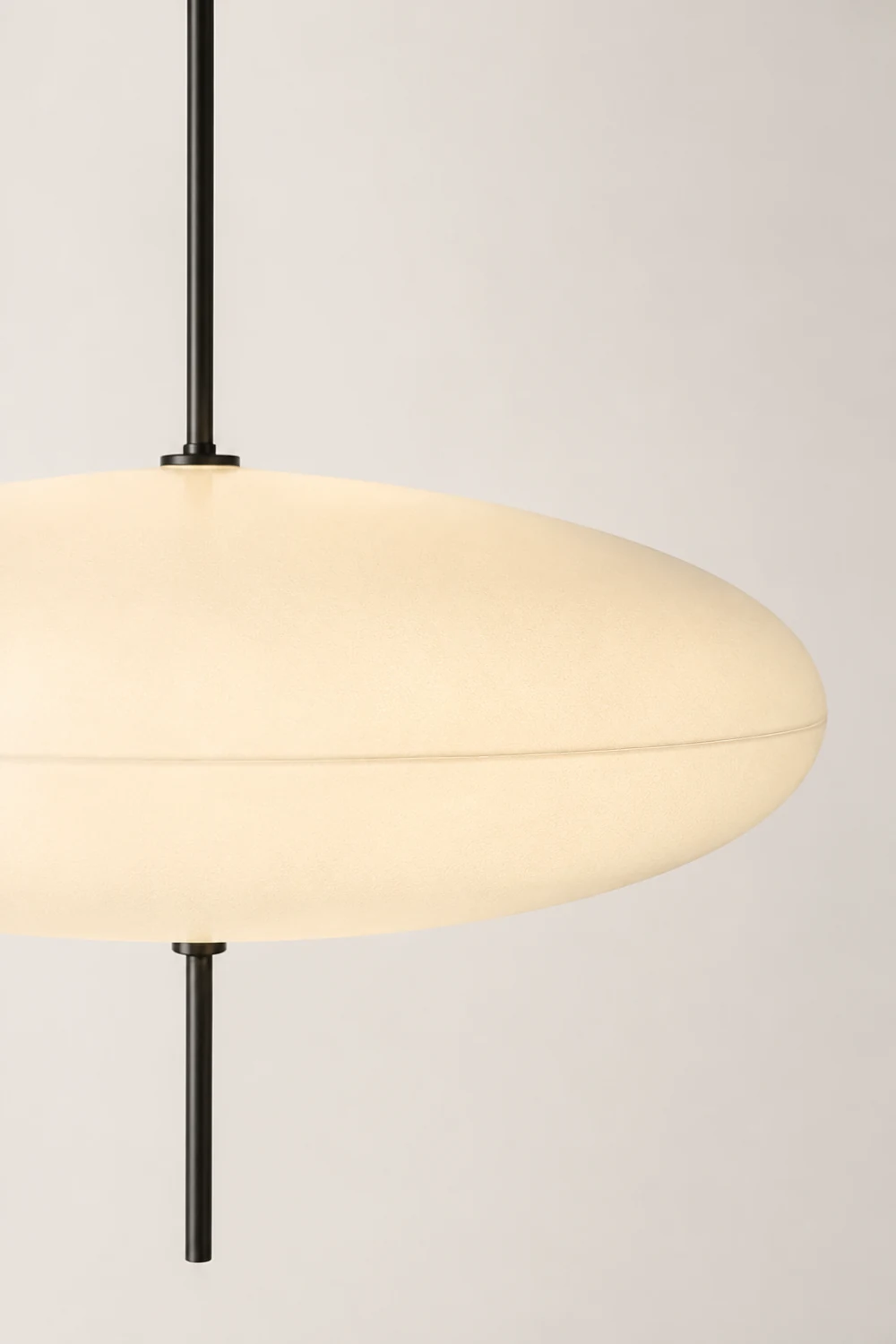 Leilani Nordic Modern Oval Single Pendant Light, White - Lumpaz