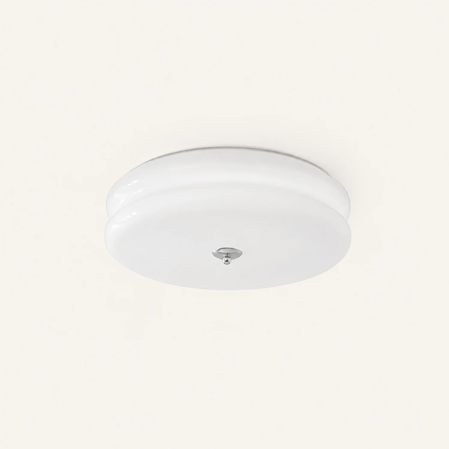 Morandi Modern Round Flush Mount Ceiling Light, White/Beige - Lumpaz