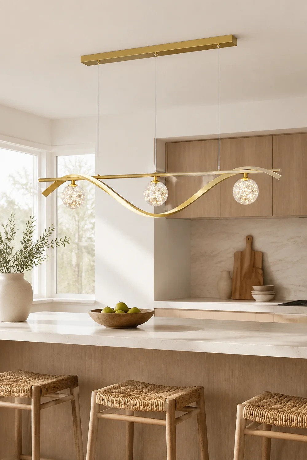Pendant Light, Black/Gold, Kitchen/Living Room - Lumpaz