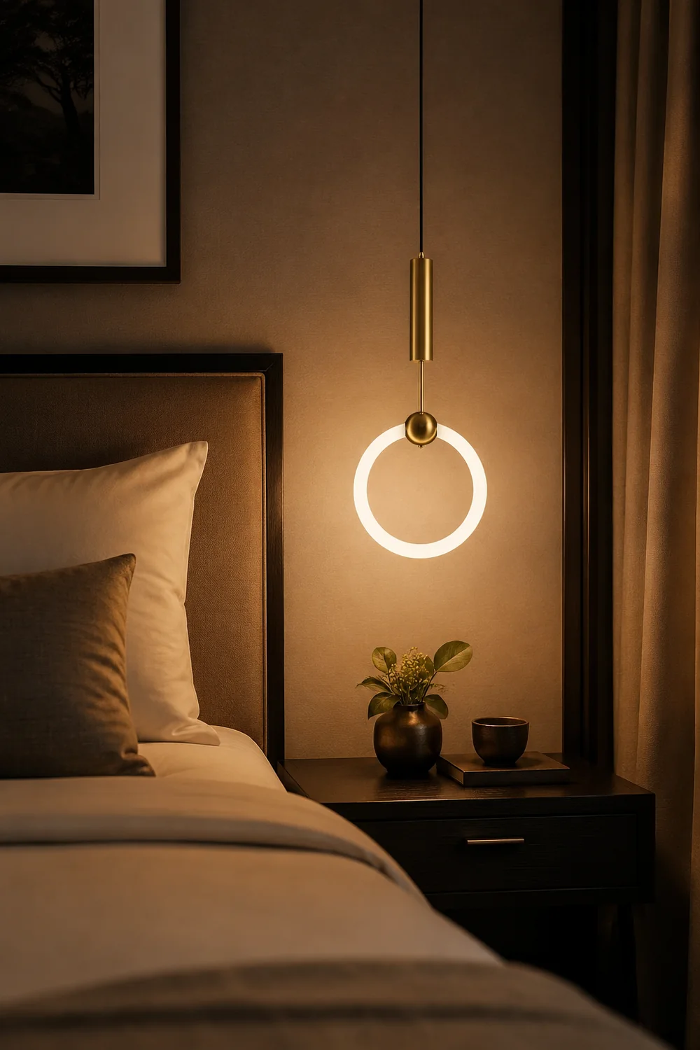 Cooley Modern Nordic Globe/Ring Metal/Glass Pendant Light, Gold - Lumpaz