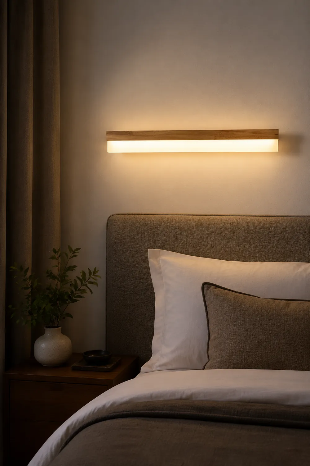 Ozawa Modern Rectangular/Arc Shape Wood/Metal Wall Lamp - Lumpaz