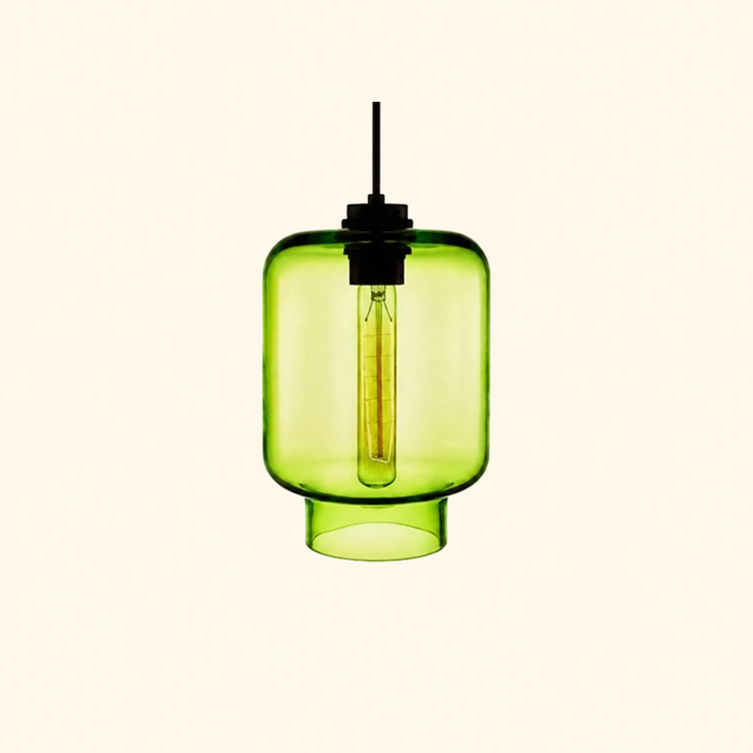 Zaid Modern Art Deco LED Cylindrical Metal/Glass Pendant Light - Lumpaz
