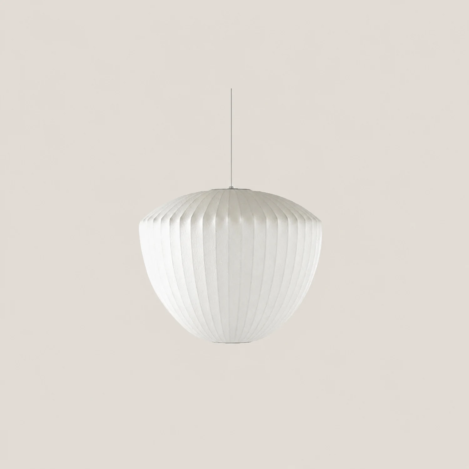 Renée White Single Pendant Light, Artificial Silk Shade, 6 Style - Lumpaz