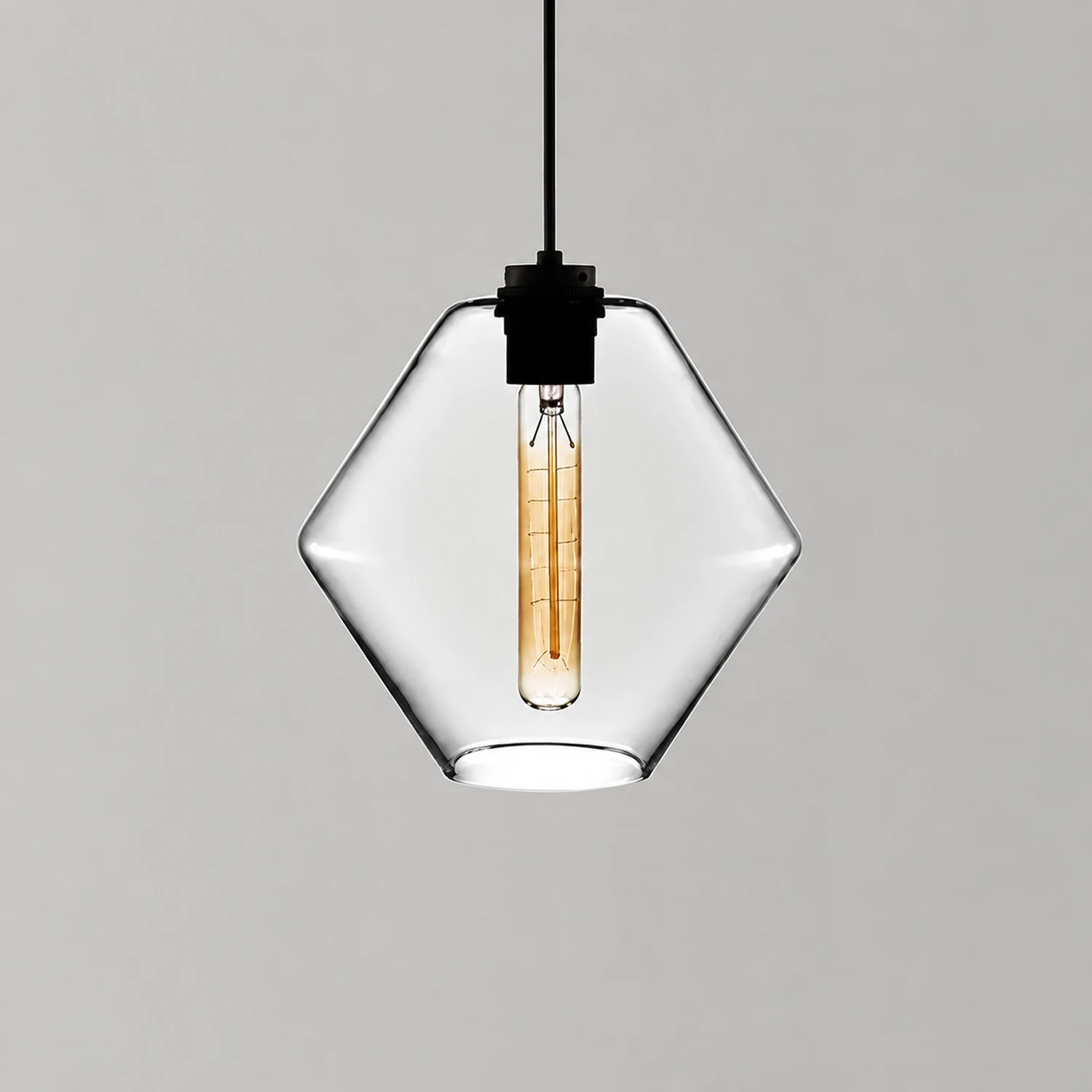 Zaid Modern Art Deco LED Cylindrical Metal/Glass Pendant Light - Lumpaz