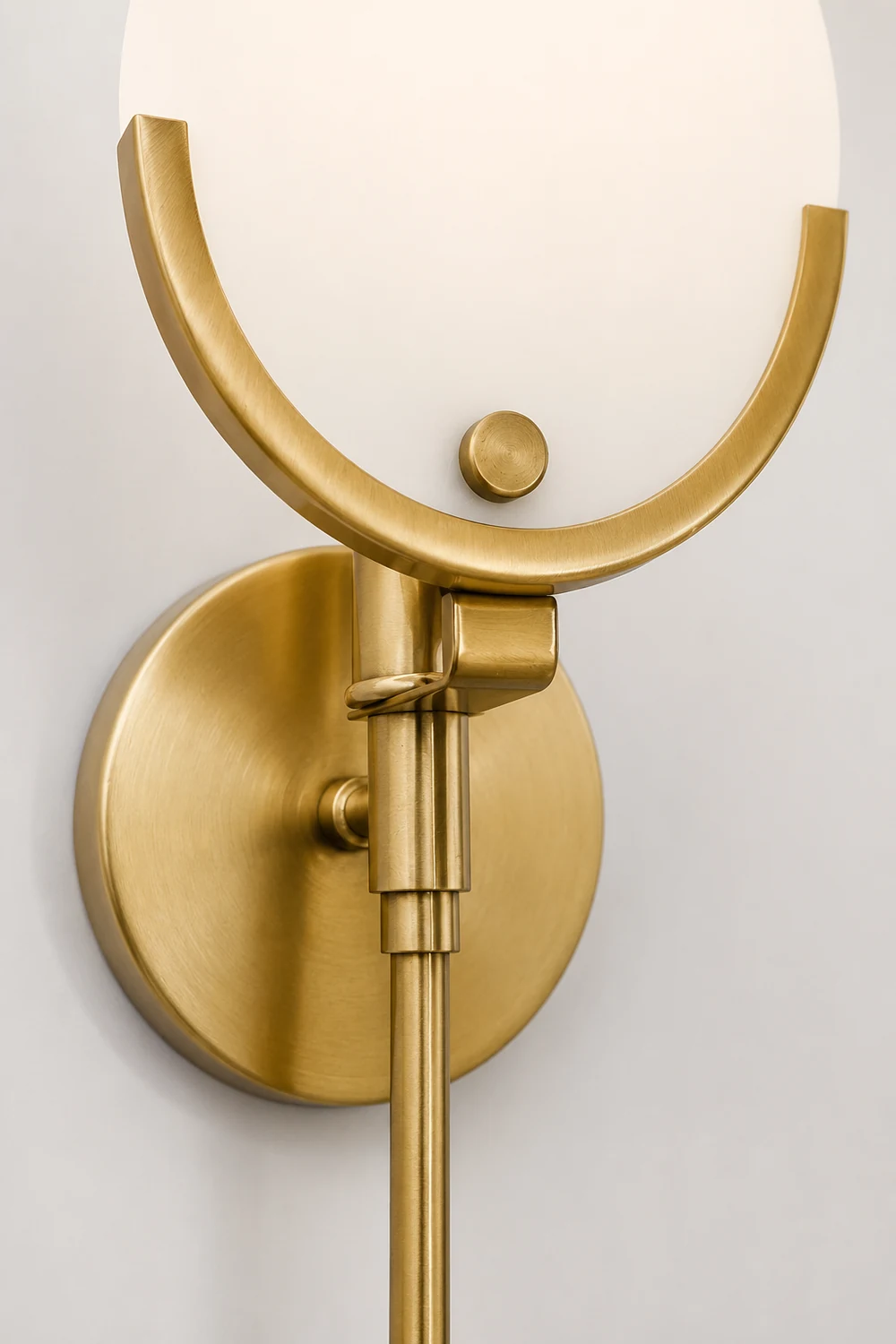 Valentina Modern Ball Metal/Dolomite LED Wall Lamp, Gold - Lumpaz