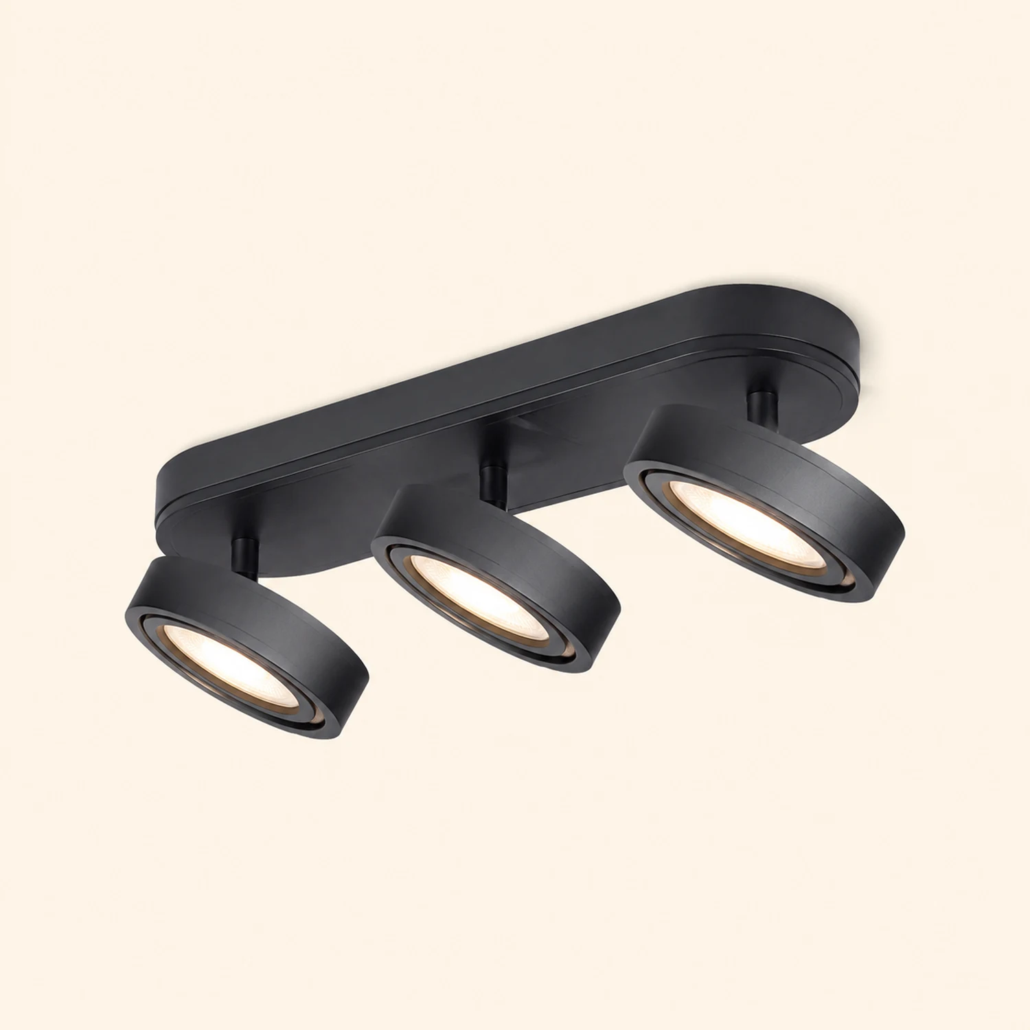 Modern Ceiling Lighting Round, Novak Flush Mount, White/Black, Kitchen - Lumpaz