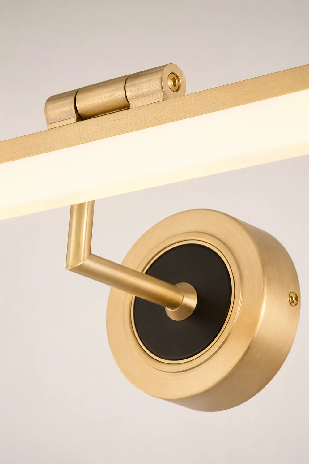 Leigh Vintage Linear Metal/Acrylic Wall Lamp, Black/Gold - Lumpaz
