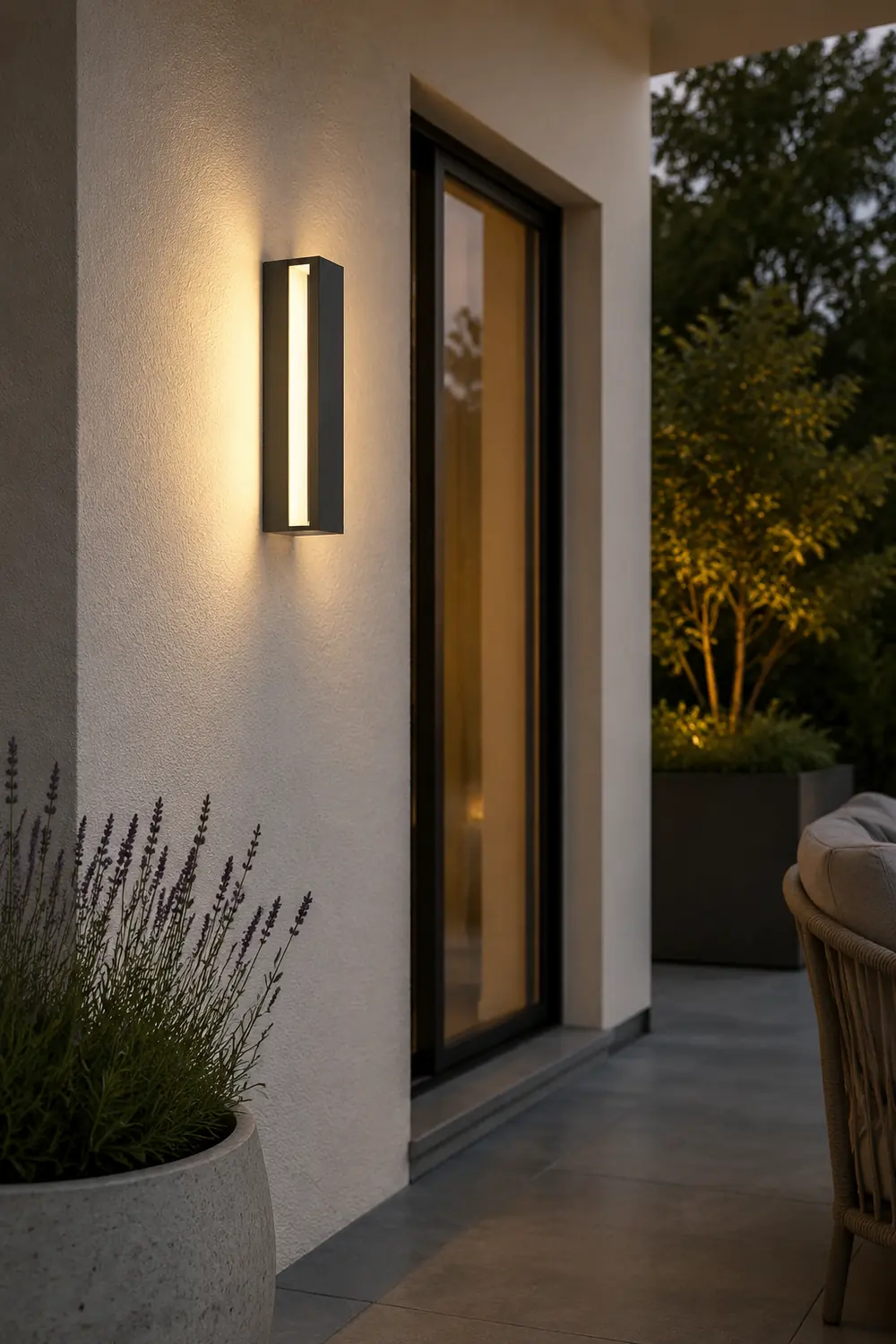 Orr Modern Hollow Metal/Acrylic Outdoor Wall Lamp, Black/White - Lumpaz