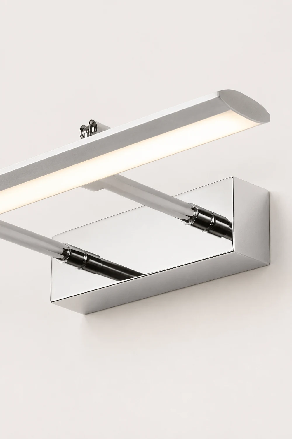 Leigh Modern Rectangular Wall Lamp,Black/Silver - Lumpaz