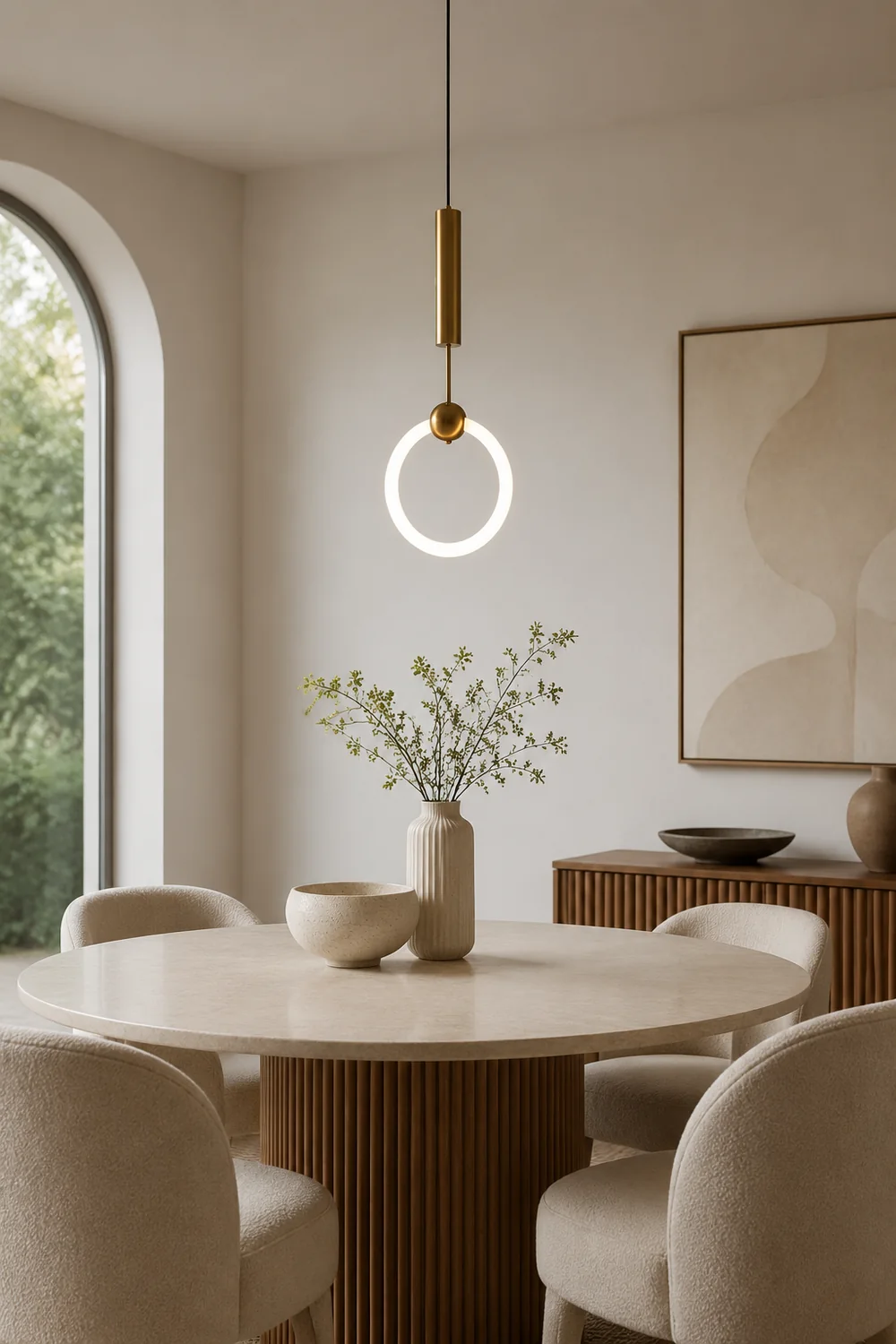 Cooley Modern Nordic Globe/Ring Metal/Glass Pendant Light, Gold - Lumpaz