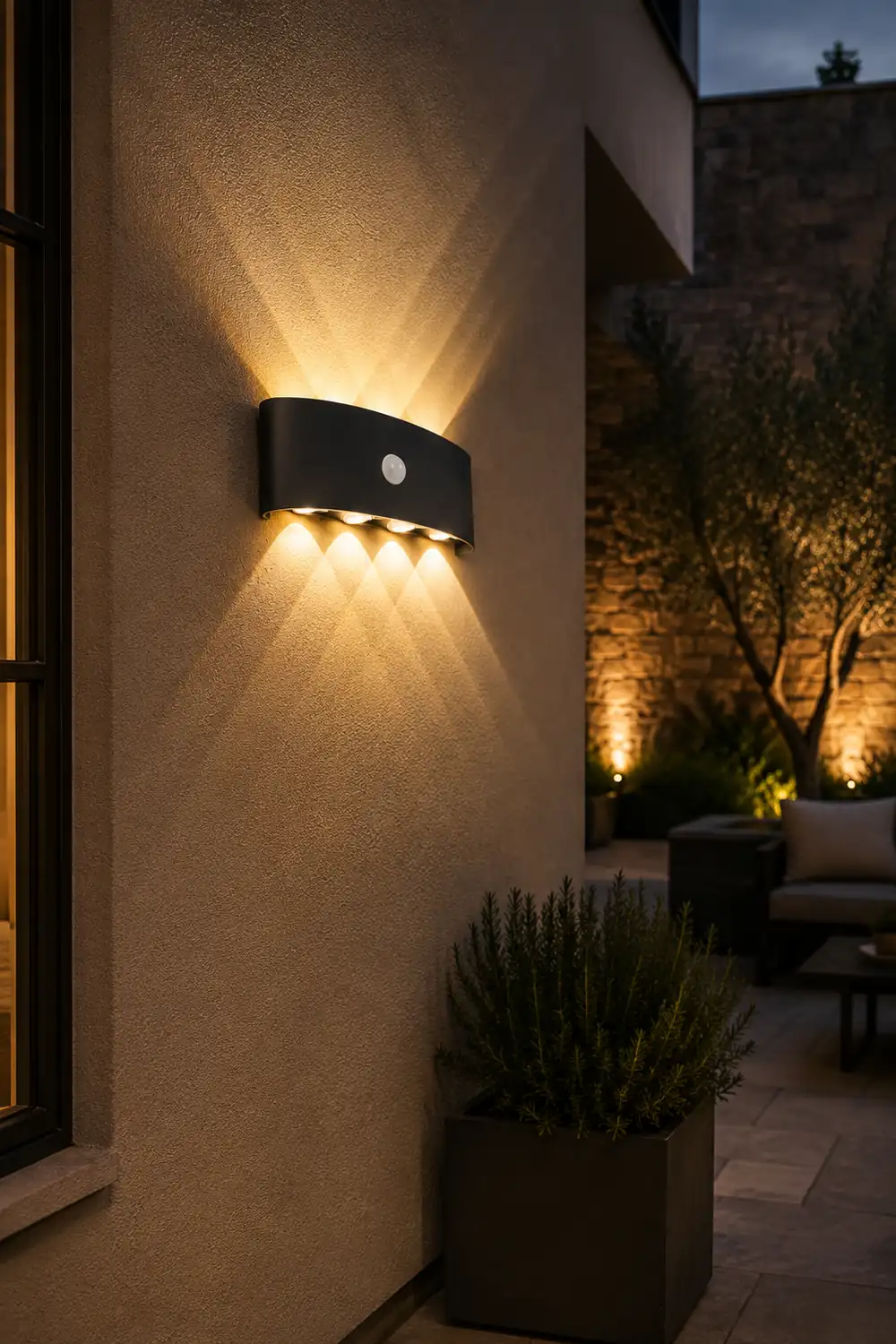 Orr Modern Simple Metal/Acrylic Fixtures Up And Down LED Light Wall Lamp, Black/White - Lumpaz