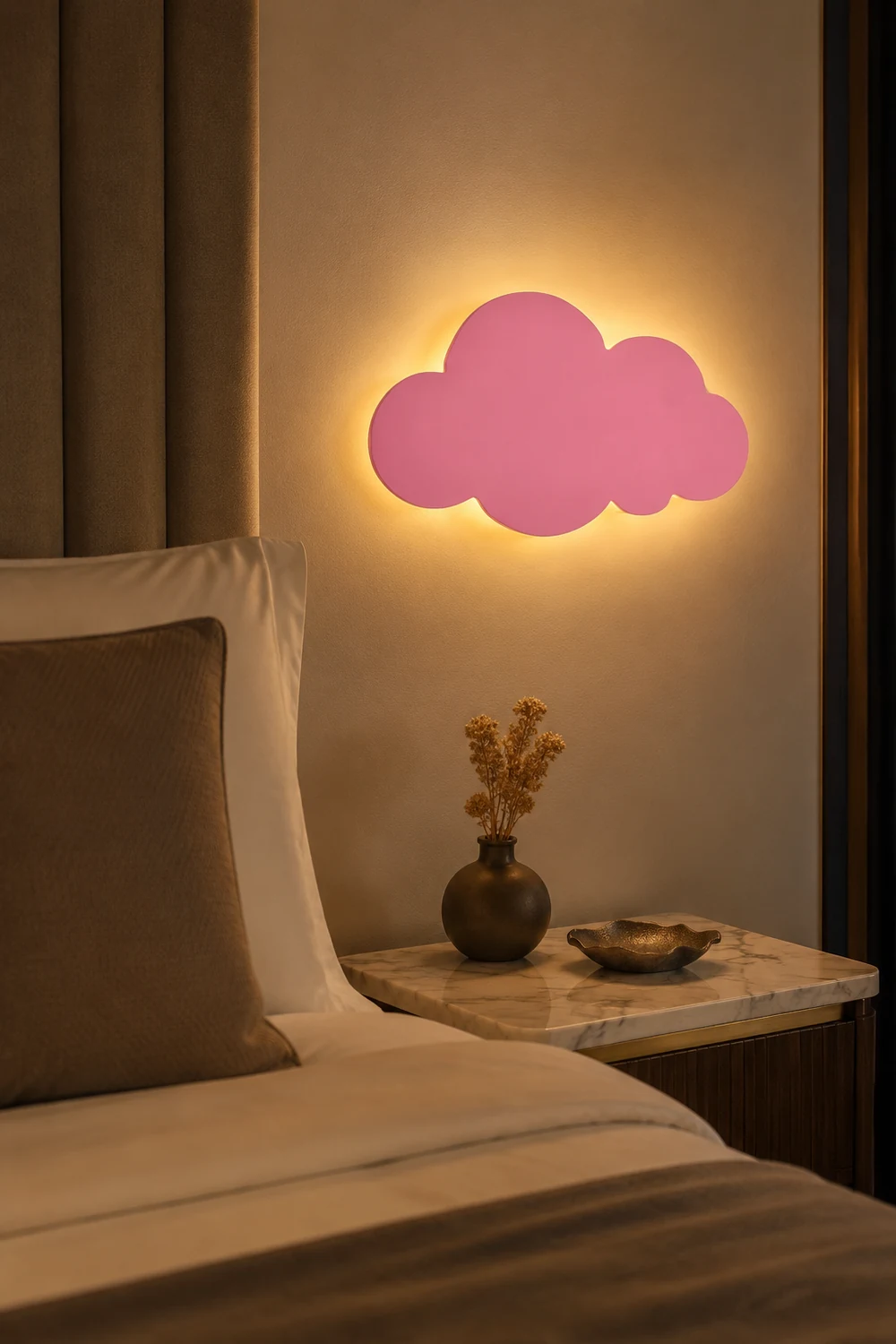 Morandi Modern Minimalist Cloud Shape Wall Lamp, White/Blue/Pink - Lumpaz