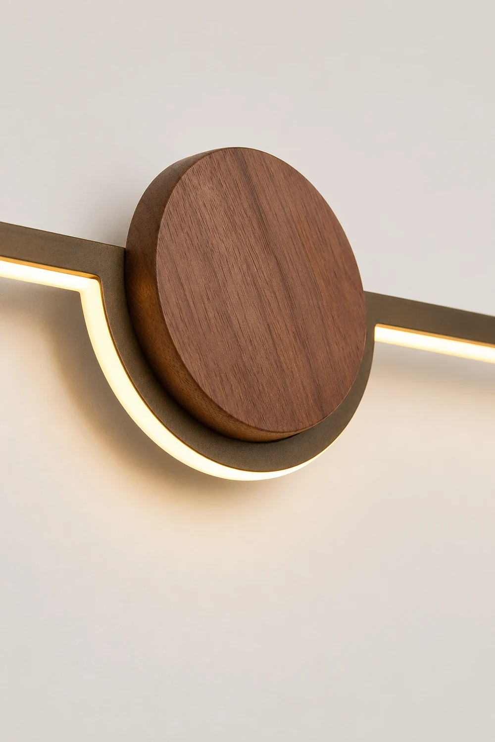 Edge Nordic Linear Vanity Wall Lamp, Black/White/Gold, Bedroom - Lumpaz