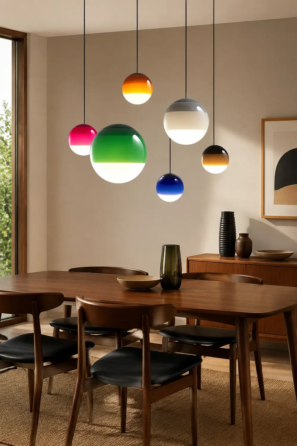 Hailie Contemporary Colorful Glass Bubble Pendant Light - Lumpaz