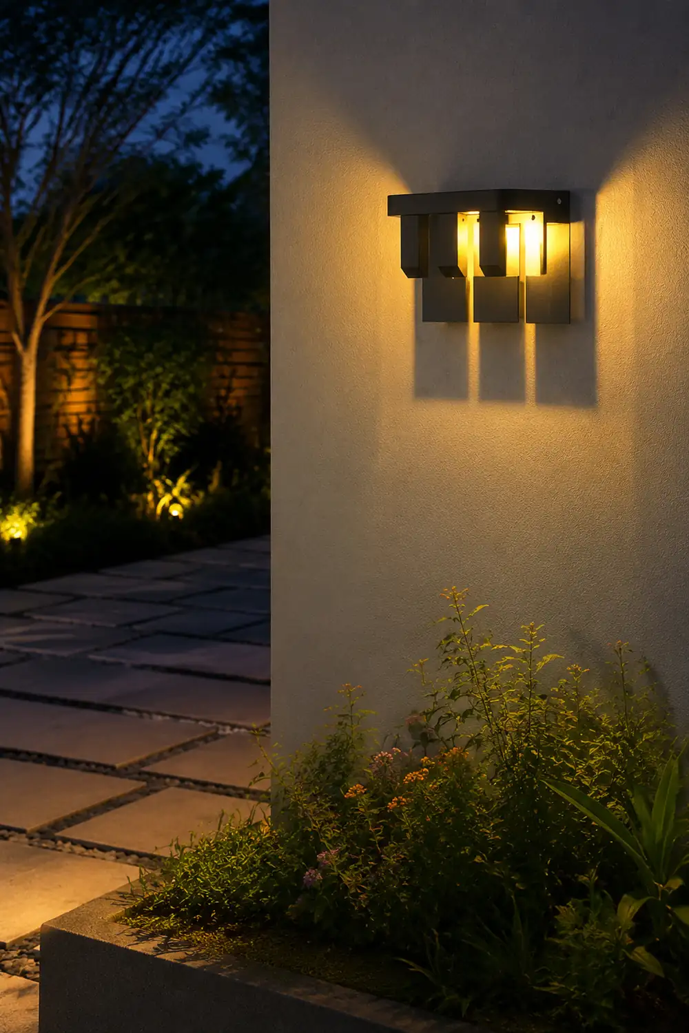 Orr Modern Minimallist Metal Solar Outdoor Garden/Yard Wall Lamp, Black - Lumpaz