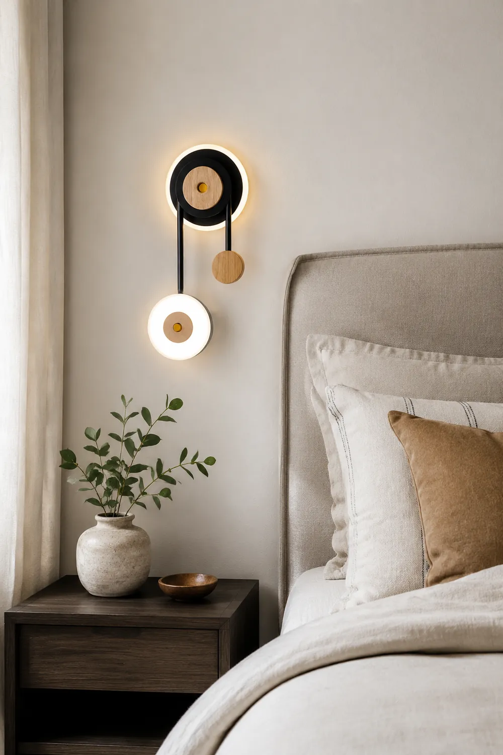 Nielsen 2 Light Decorative Wall Sconce Black, Wood - Lumpaz