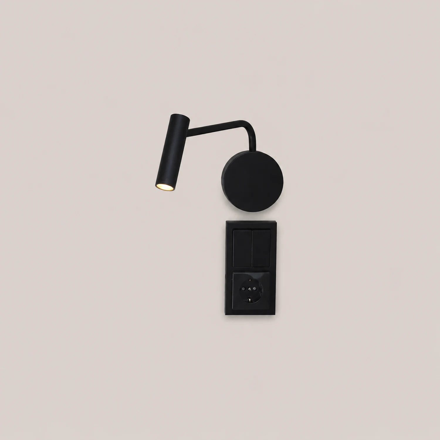 Orr Wall Lamps Swing Arm Modern, LED Spotlight, Black/White/Gold, Corridor - Lumpaz