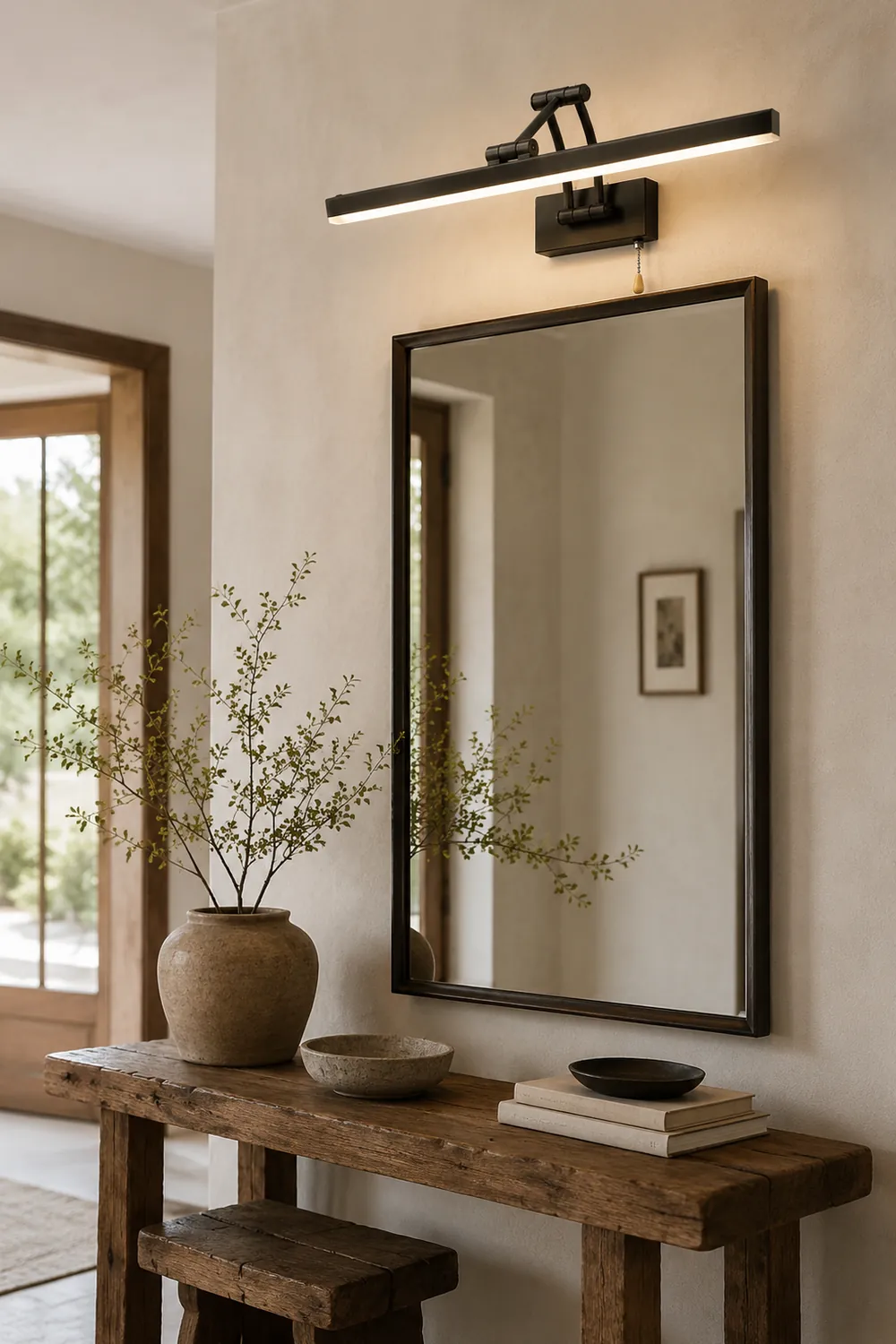 Leigh Linear Arc Light Poles Metal Black Vanity Wall Lamp - Lumpaz
