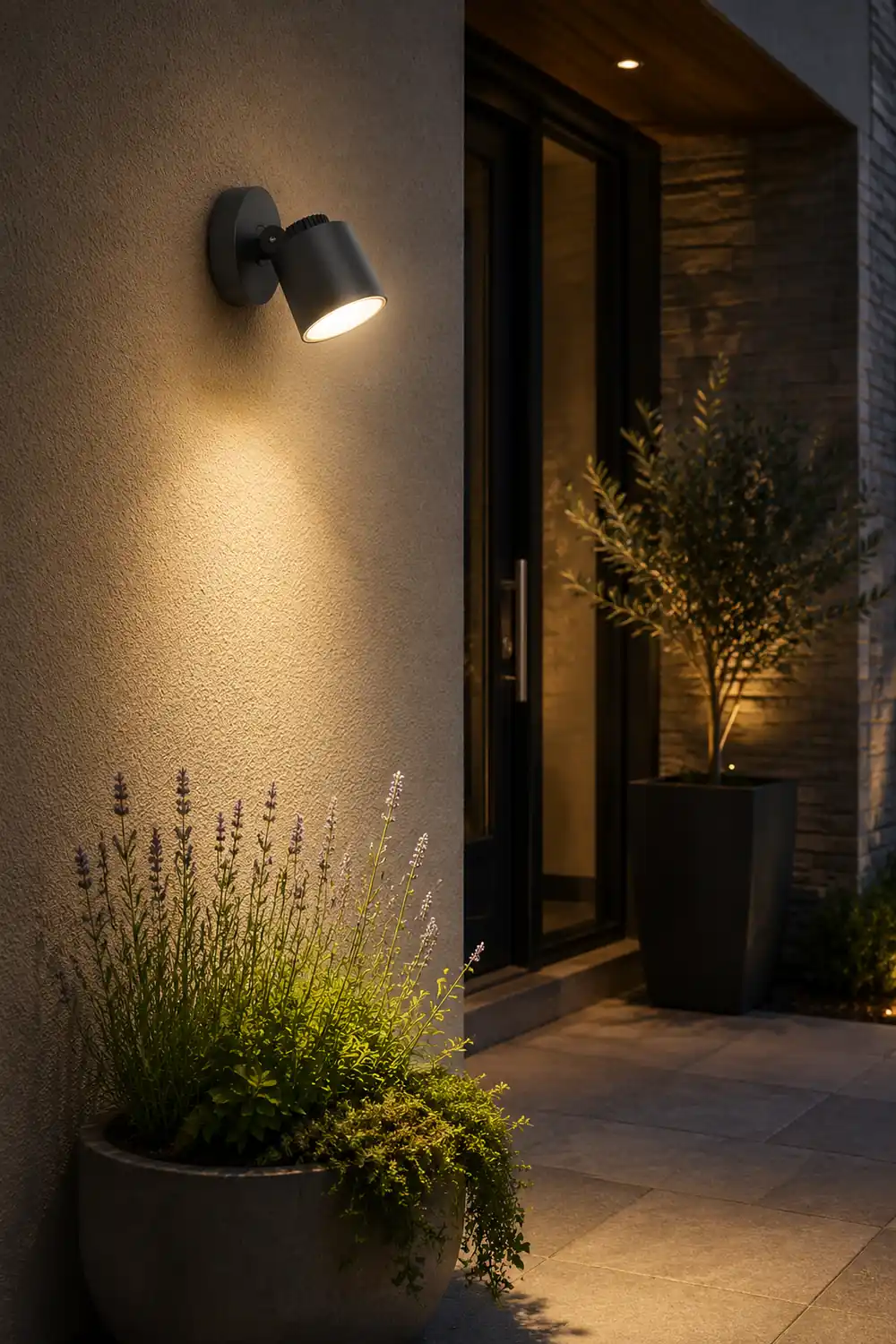 Orr Modern Camera Shape Metal/Acrylic Outdoor Waterproof Wall Lamp Spotlight, Black - Lumpaz