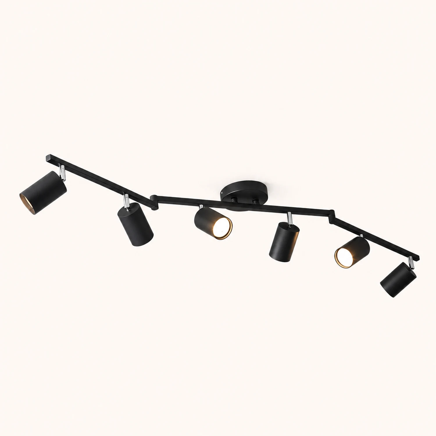 Haney Black Modern Ceiling Light Spotlight Cast, 3 Color, 3/4/5/6 Head - Lumpaz
