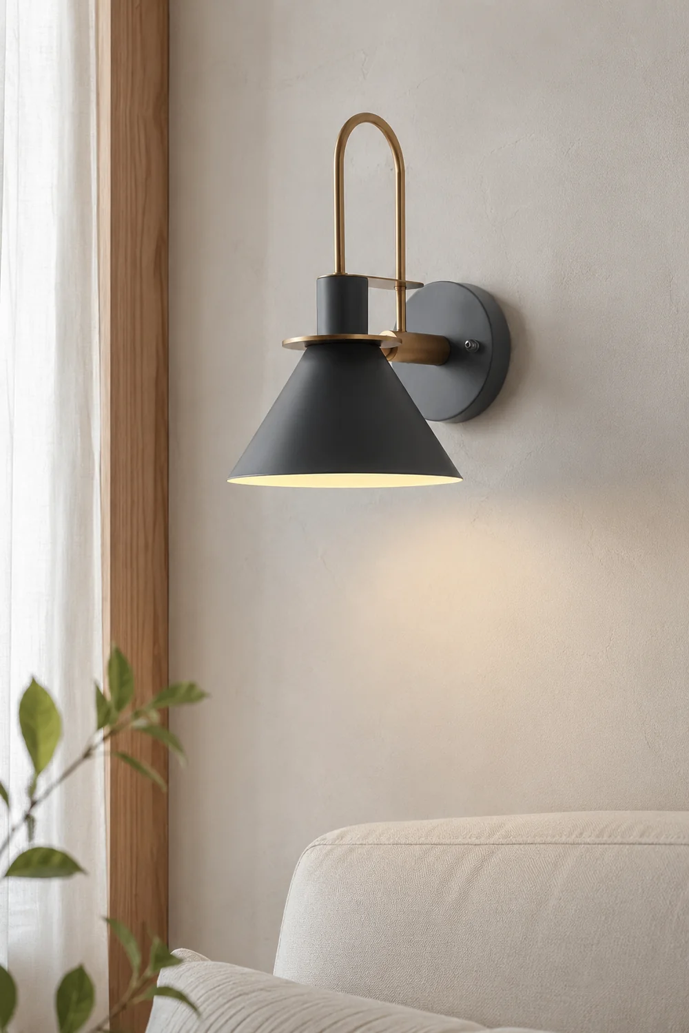 Morandi Vintage Horn Shape Metal Wall Lamp, Living room/Bedroom/Bathroom - Lumpaz