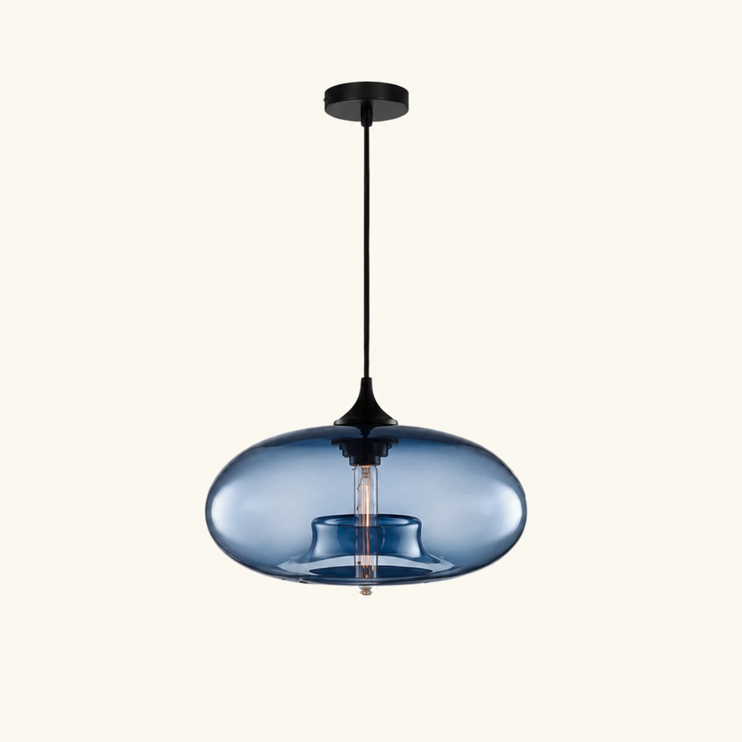 Hailie Modern Bread Shaped Glass Pendant Light 6 Color Living Room - Lumpaz