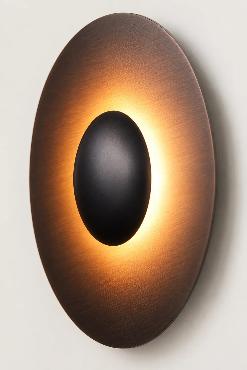 Orr Designer Round Metal Outdoor Wall Lamp, Black/White - Lumpaz