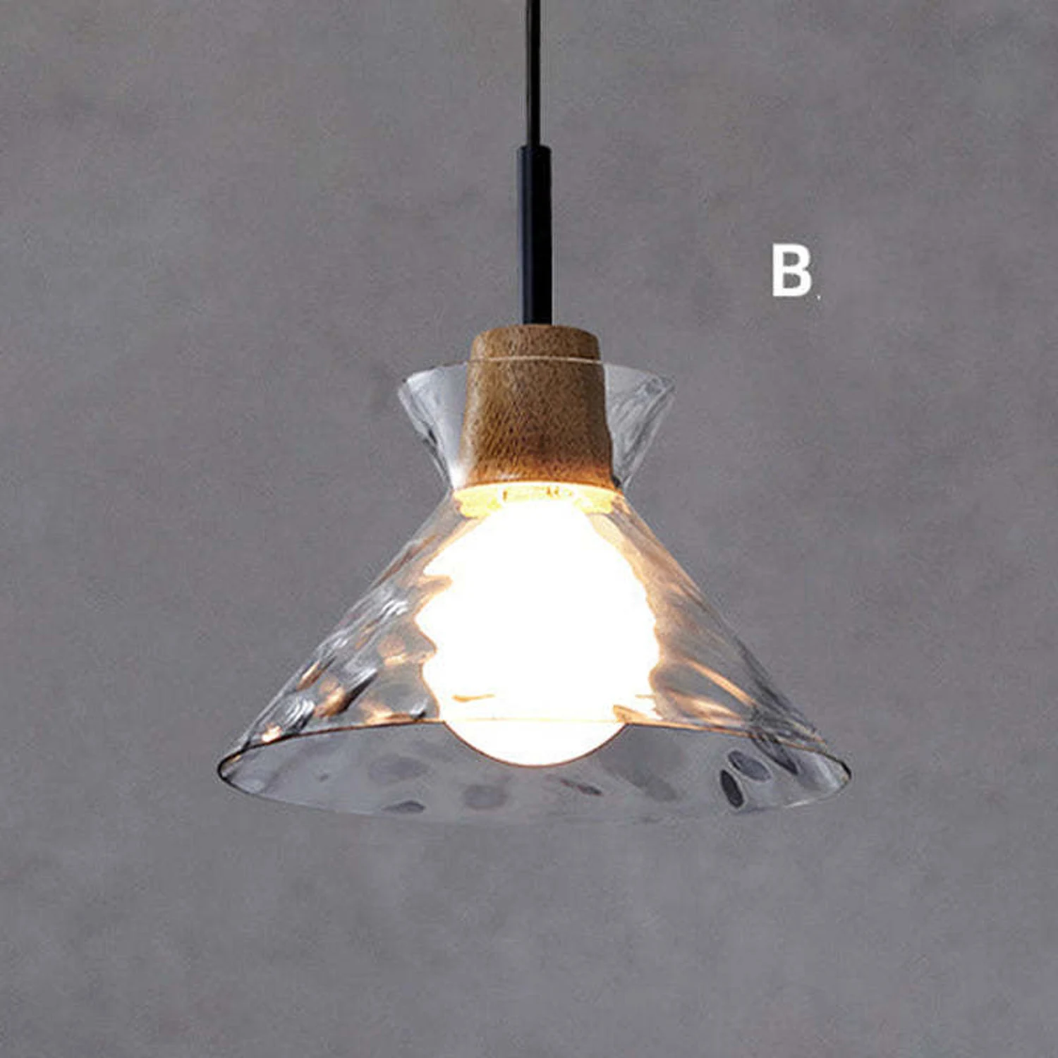 Levy Minimalist Geometric Glass Pendant Light, Dining Room - Lumpaz