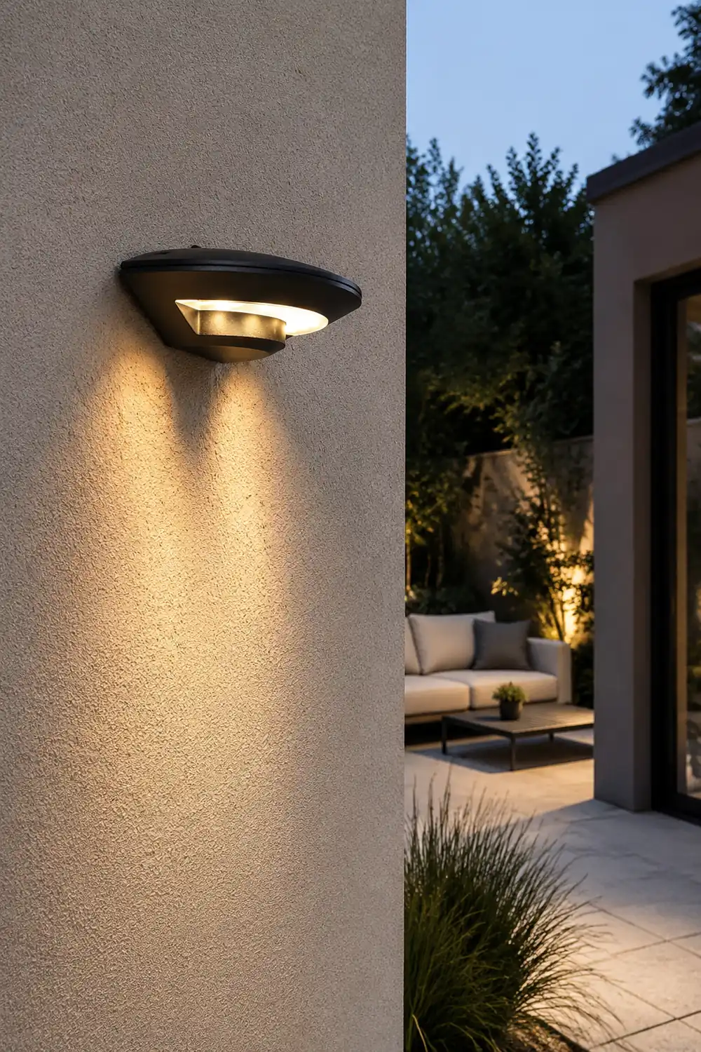 Orr Wall Lamp Flying Saucer, Metal LED, Black, Outdoor - Lumpaz