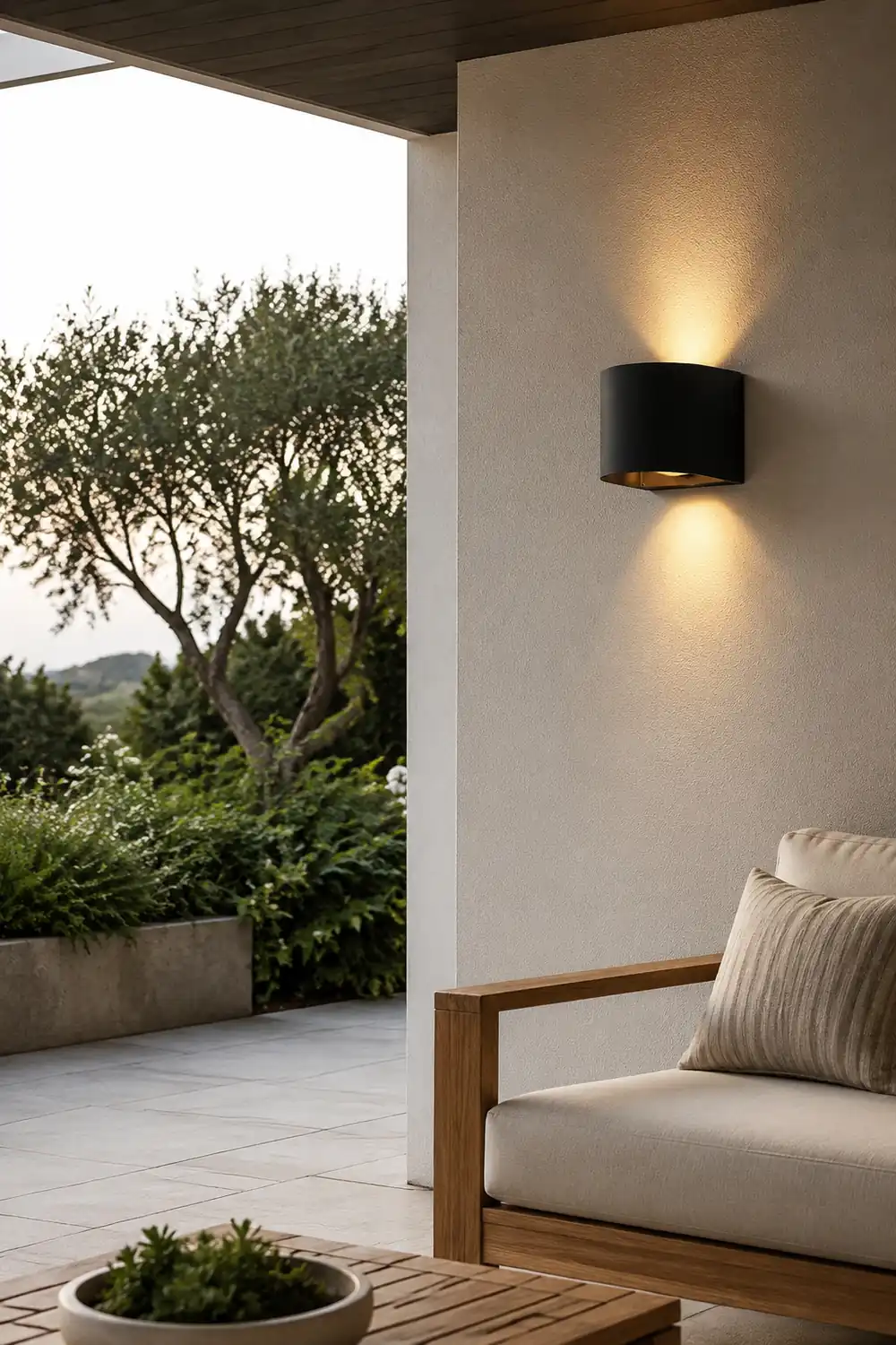 Orr Modern Cylinder Metal Outdoor Wall Lamp, Balck - Lumpaz