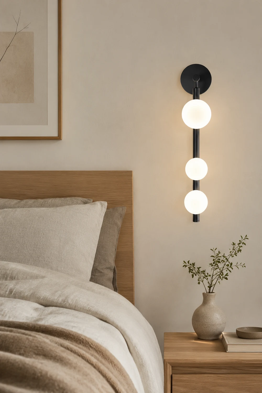 Valentina Modern Globe Metal/Glass Wall Lamp, Black/Gold - Lumpaz