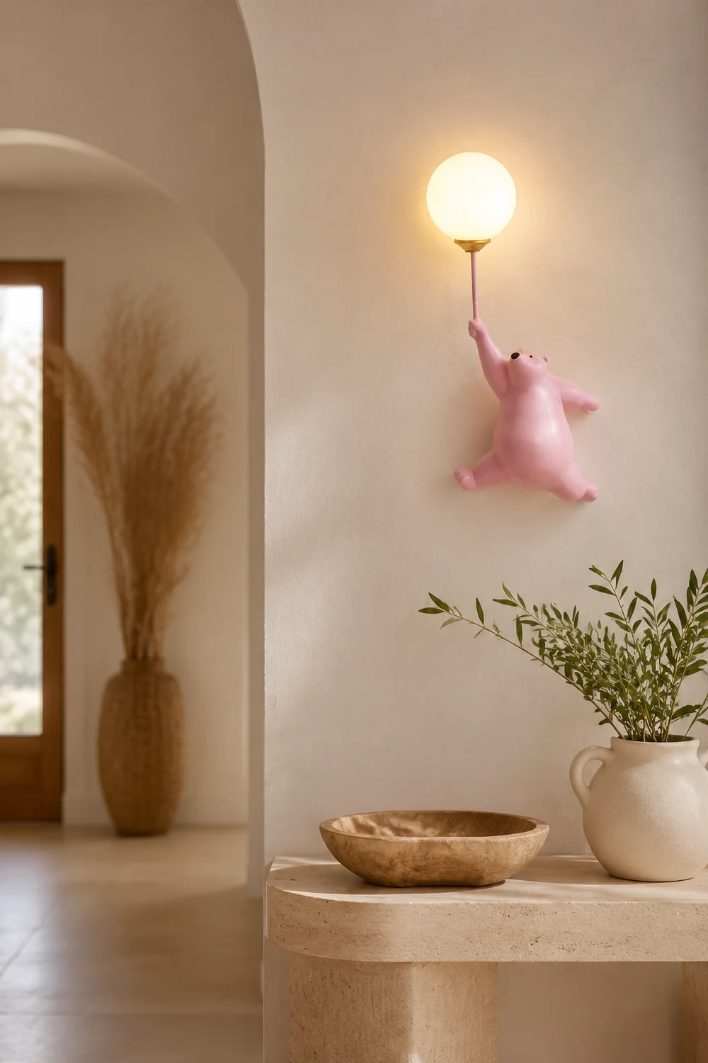 Fateh Wall Reading Lamp Bear Balloon Bedroom/Bedside/Study - Lumpaz
