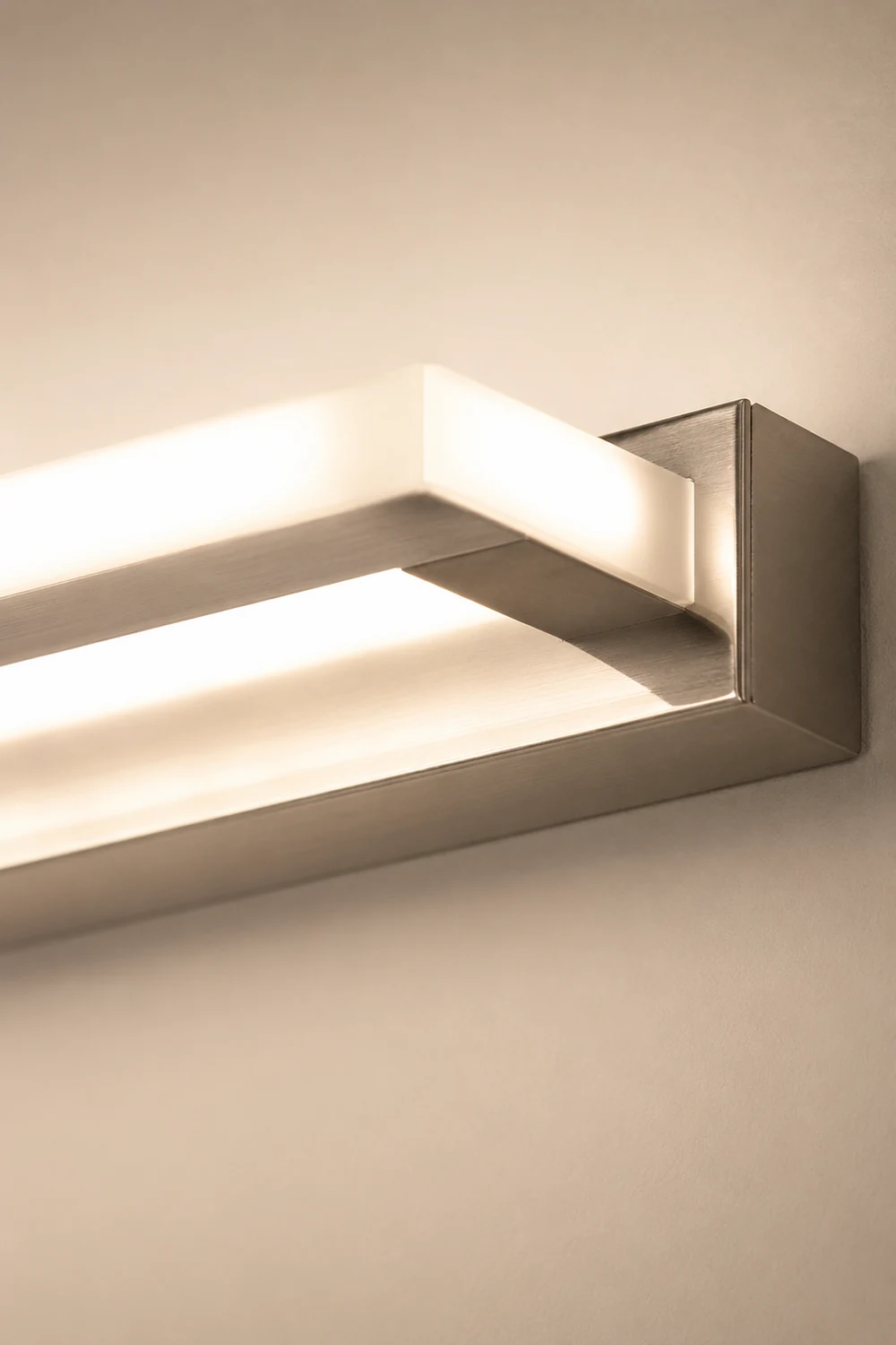 Leigh Rectangular Led Mirror Front Vanity Wall Mount Light, Bathroom, White - Lumpaz