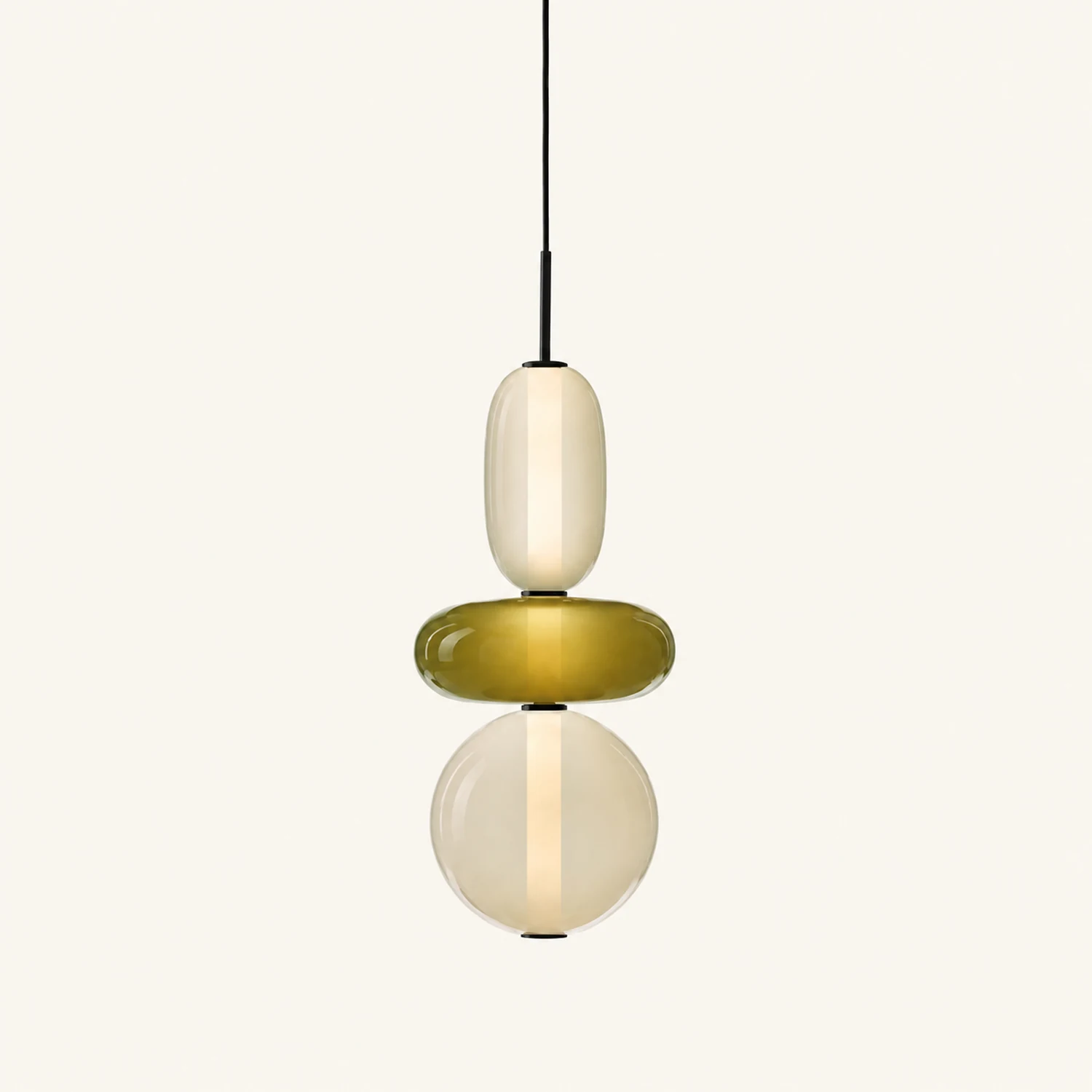 Morandi Modern Designer LED Pendant Light Bedroom Black White Red - Lumpaz