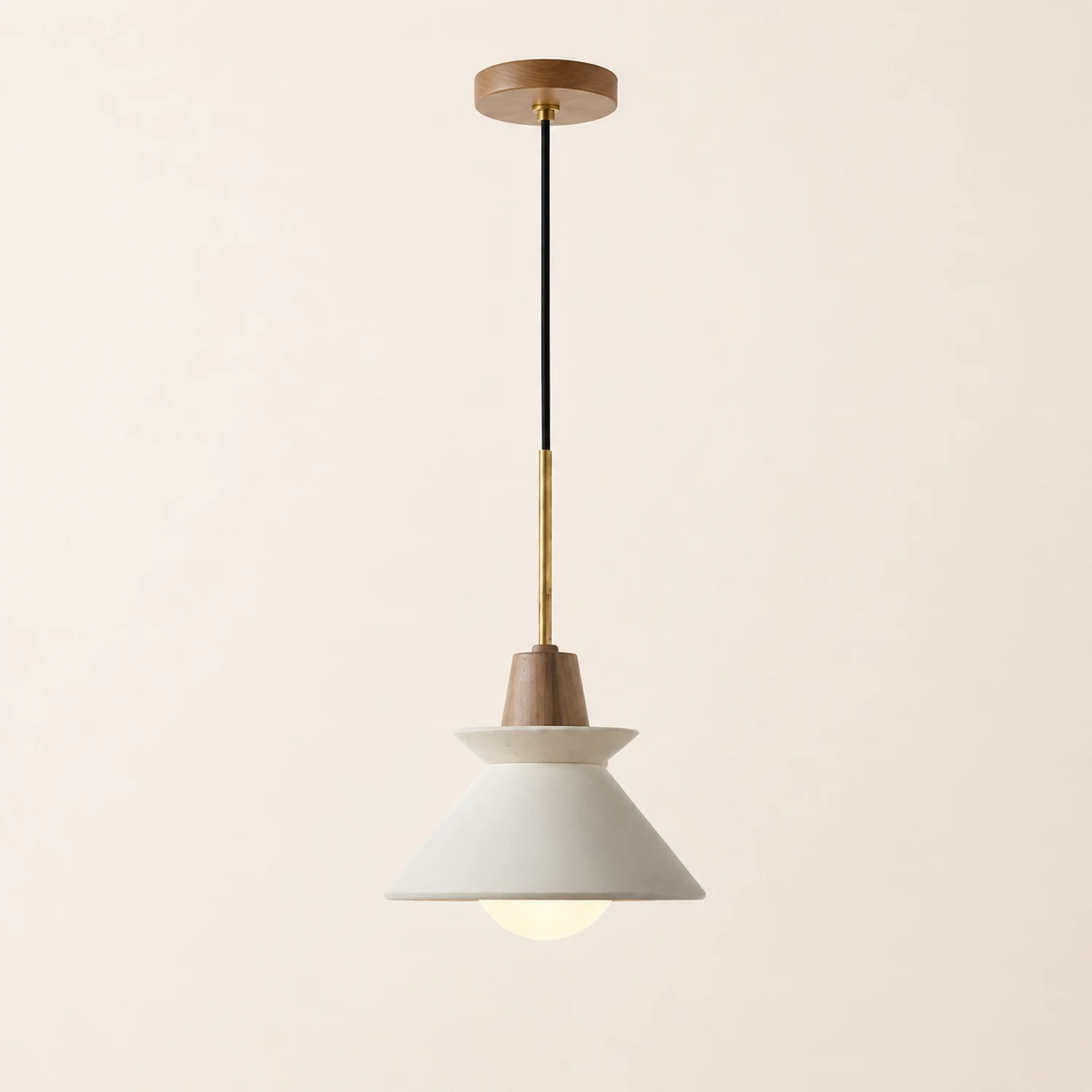 Ozawa Bowl Shade Pendant Light, White - Lumpaz