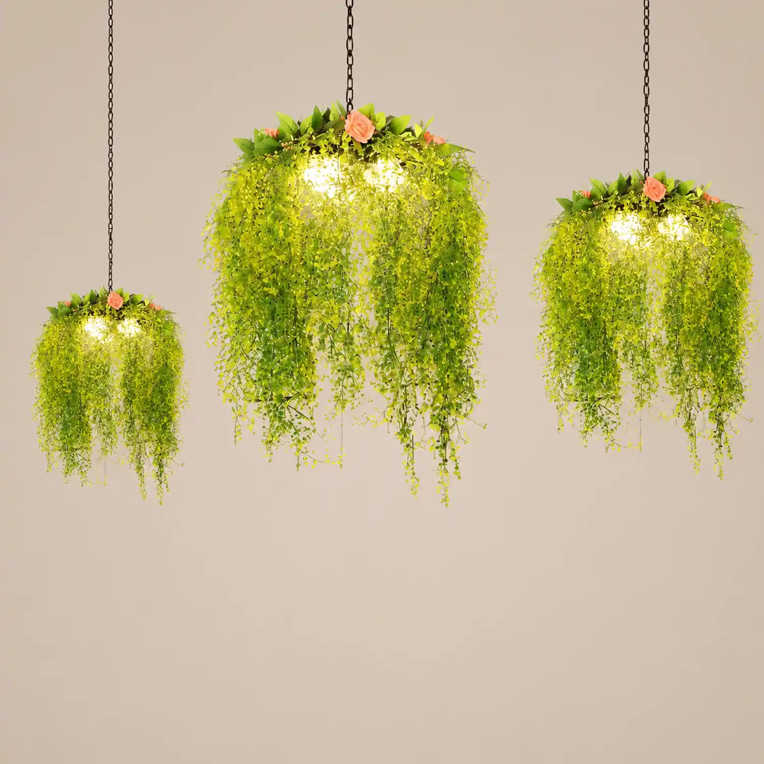 Nest Art Natural Plant/Flower Decor Pendant Light Living Room - Lumpaz
