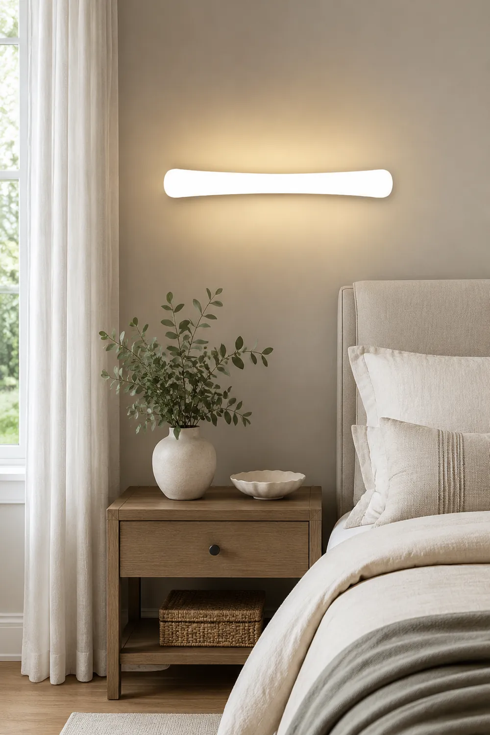 Edge White Mirror Front Vanity Wall Lamp, Acrylic - Lumpaz