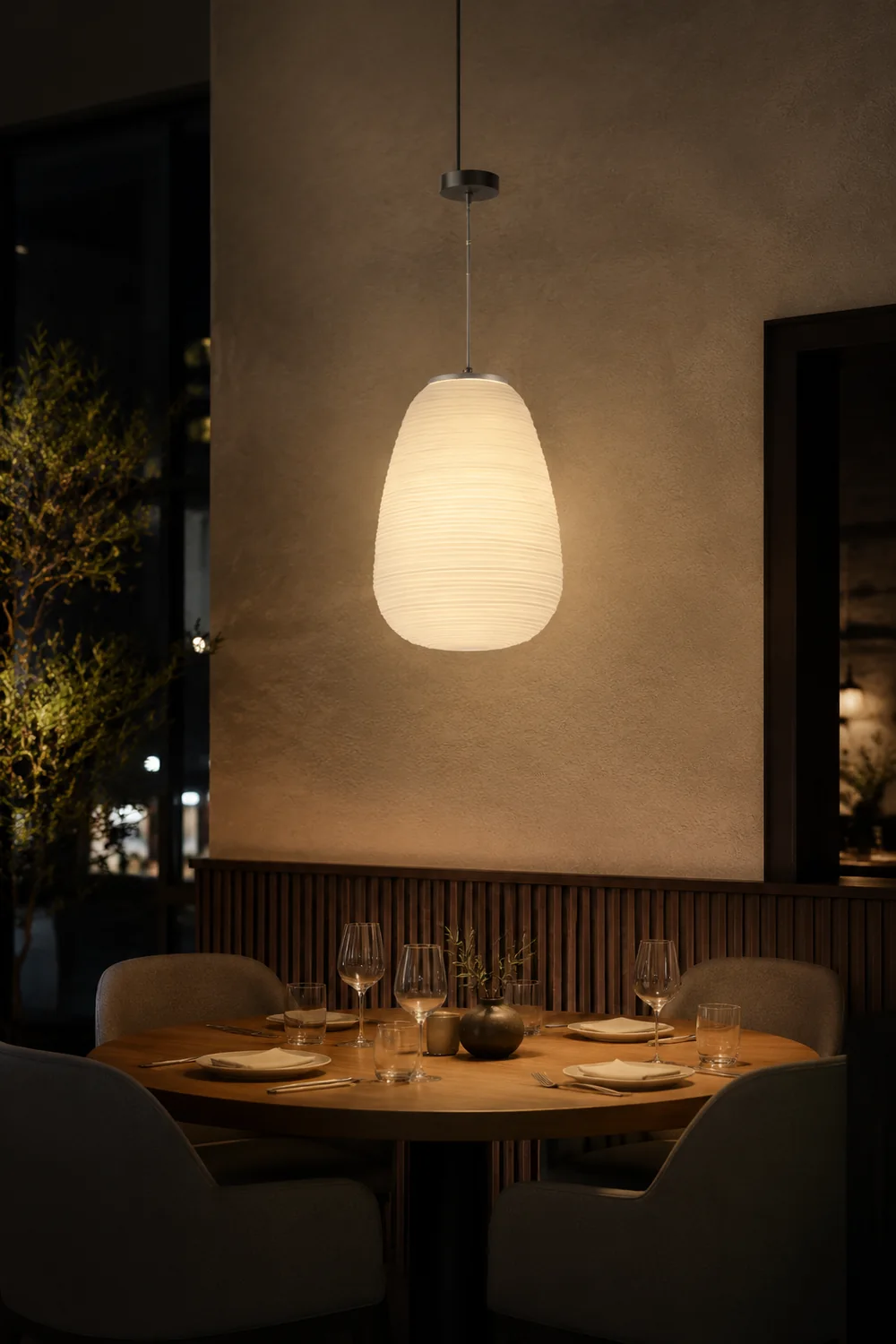 Renée Designer Glass/Metal Simple Pendant Light - Lumpaz