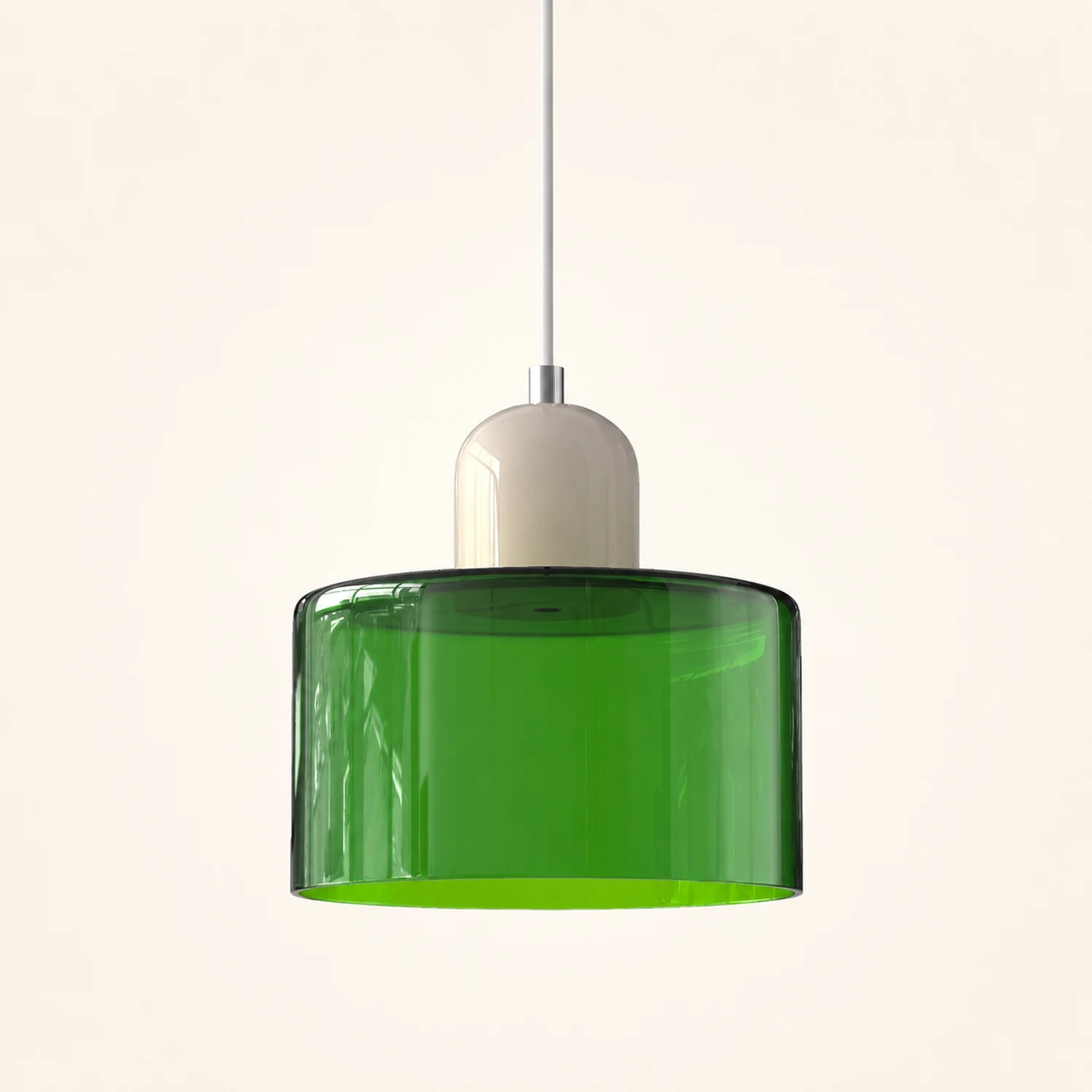 Morandi Modern White Glass Kitchen Island Pendant Light - Lumpaz