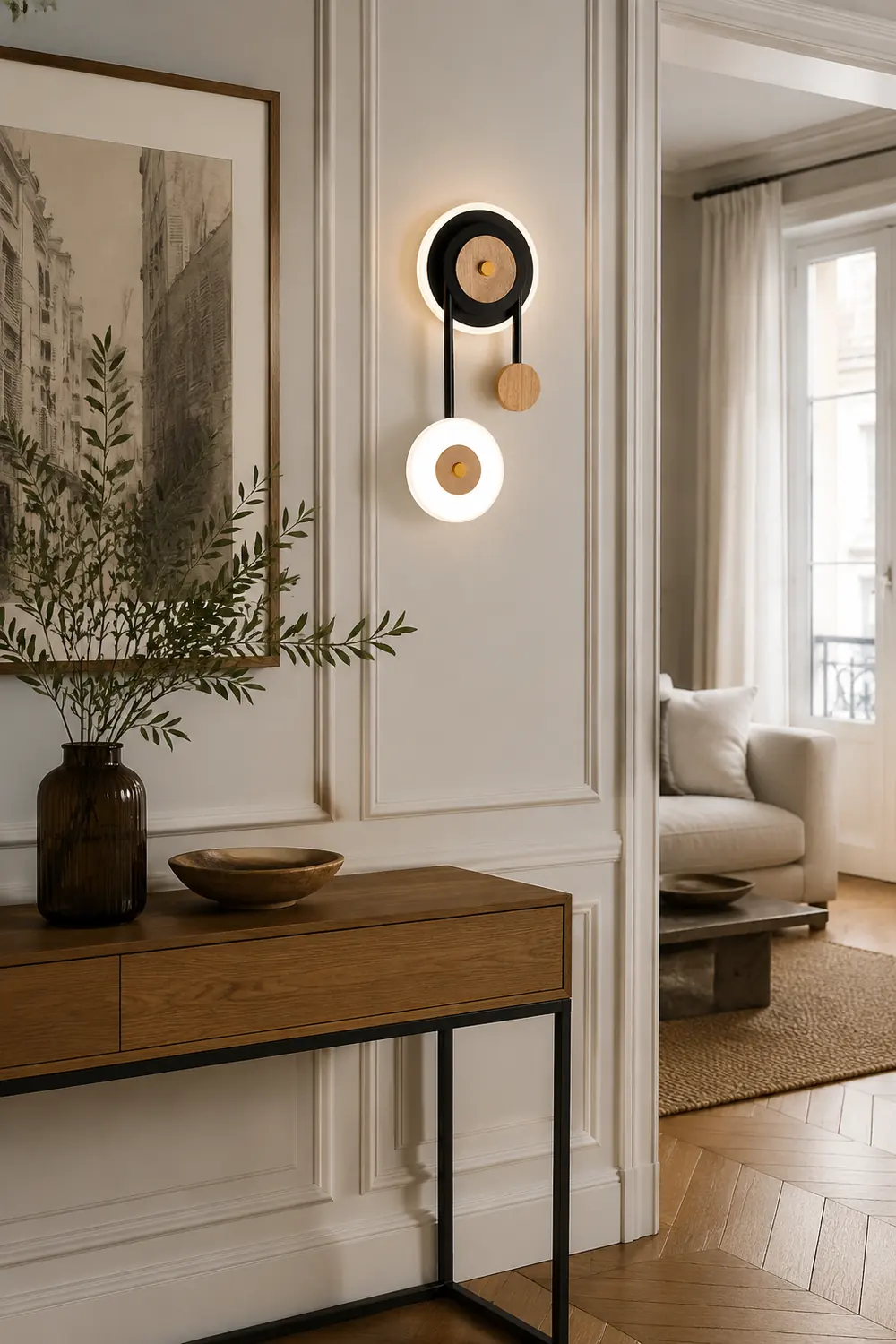Nielsen 2 Light Decorative Wall Sconce Black, Wood - Lumpaz