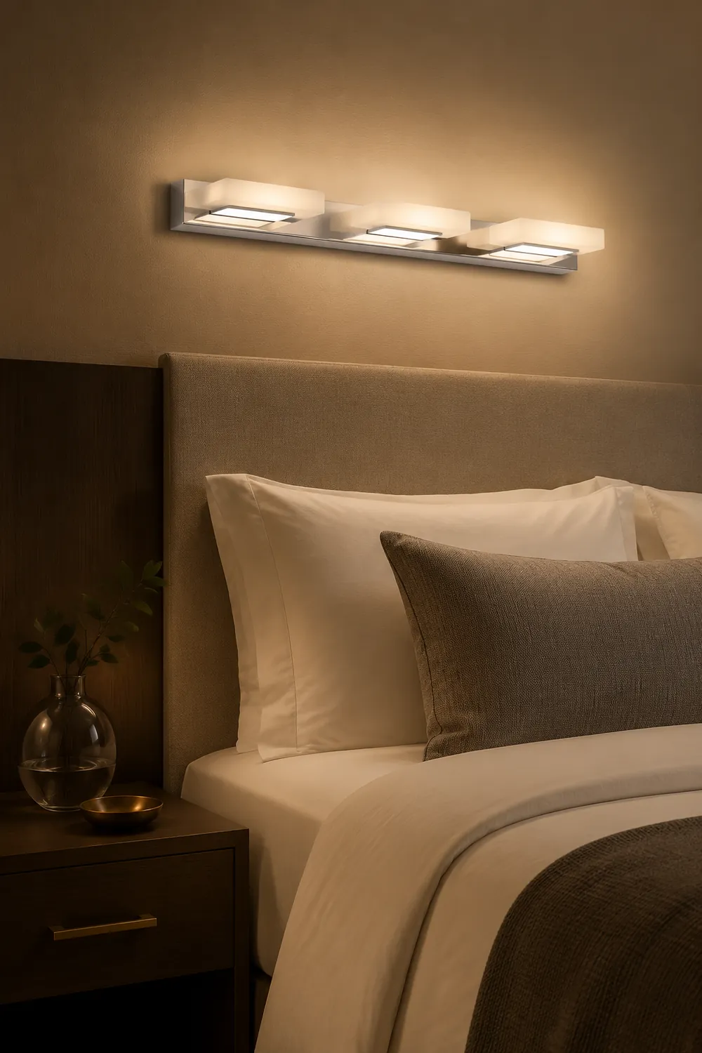 Leigh Modern Square Mirror Front Vanity White Metal Wall Lamp - Lumpaz