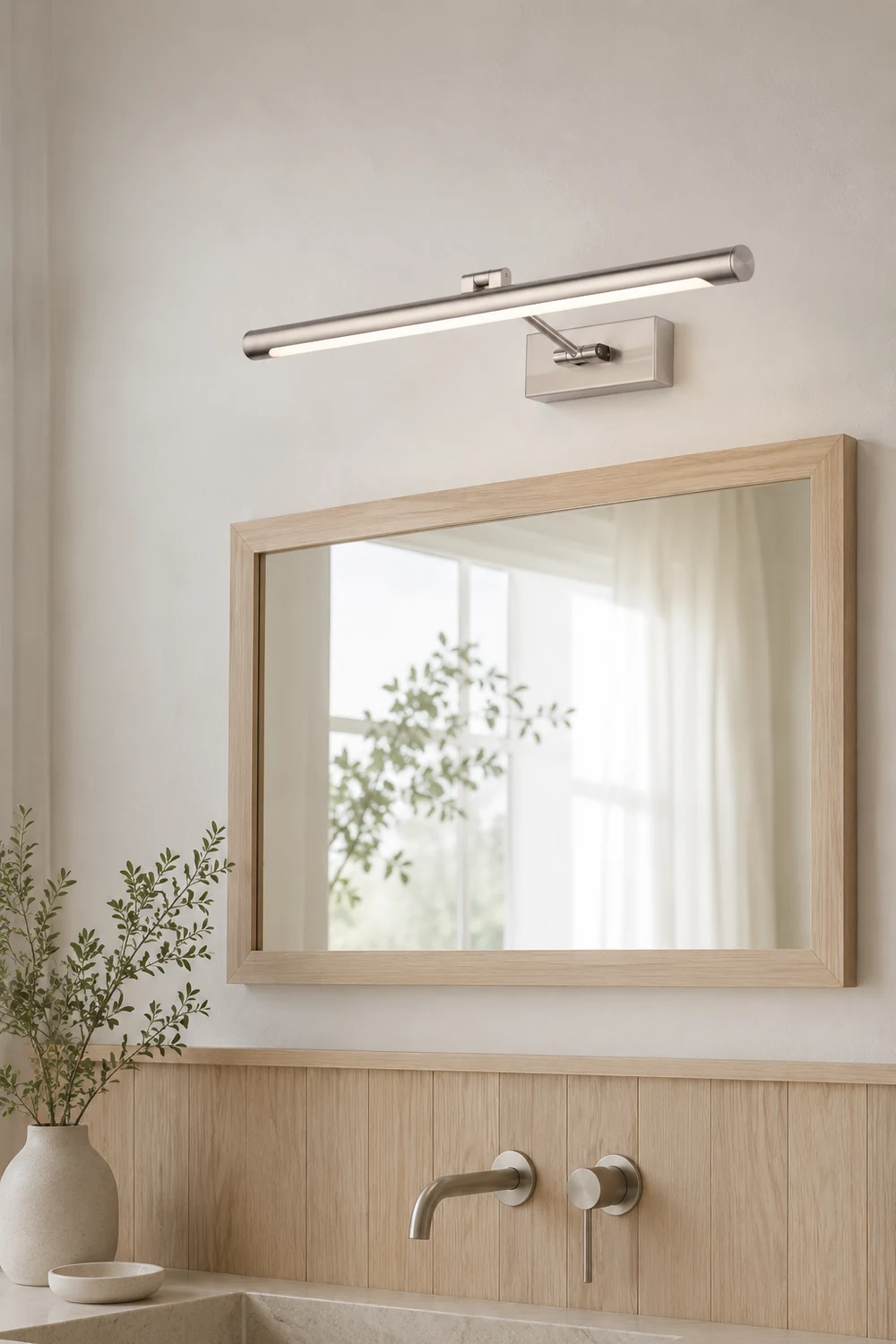 Leigh Modern Linear Metal/Acrylic Wall Lamp, Champagne Gold - Lumpaz